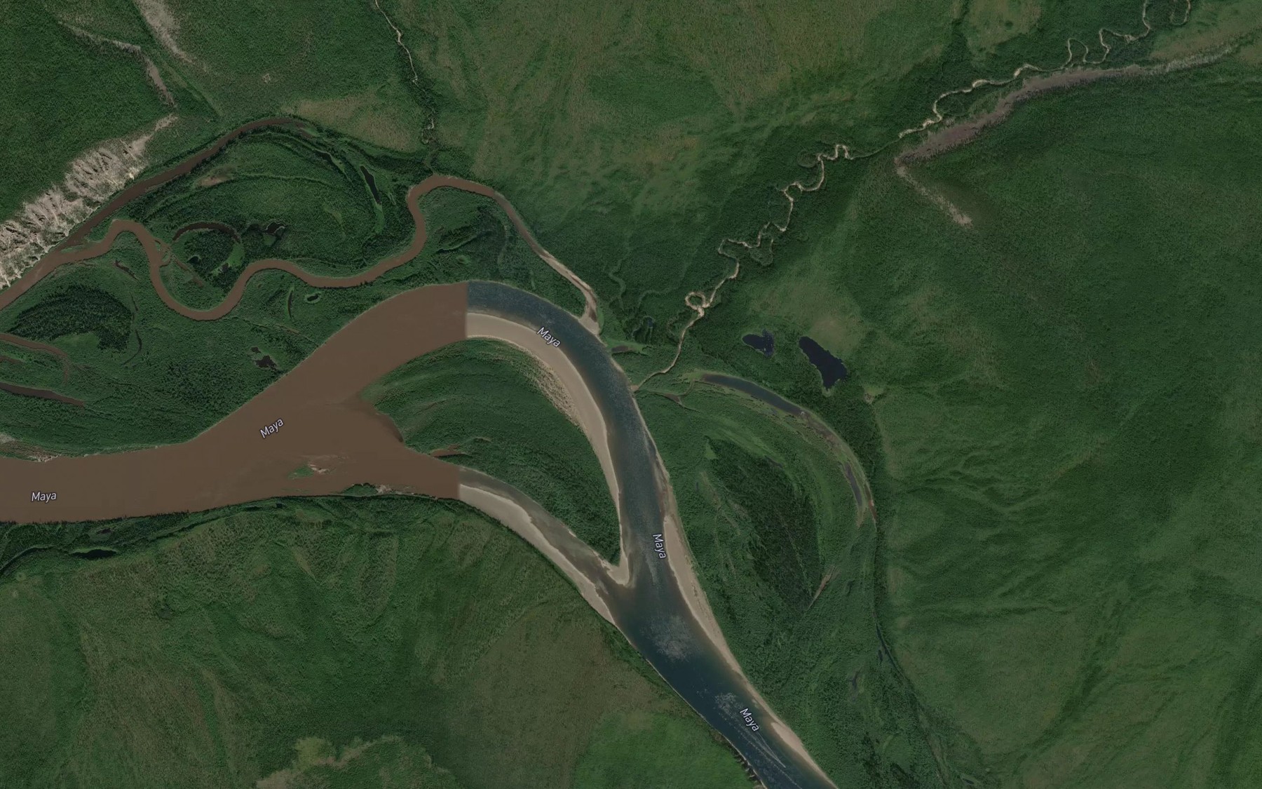 Satellite map of the Talyndaya