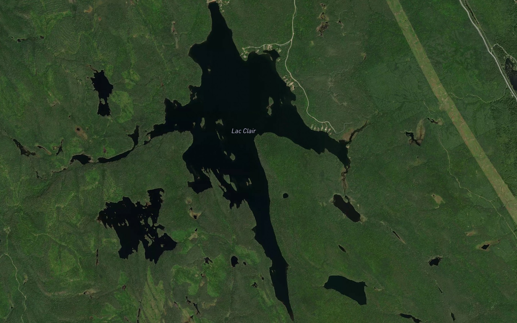 Satellite map of the Lac Clair