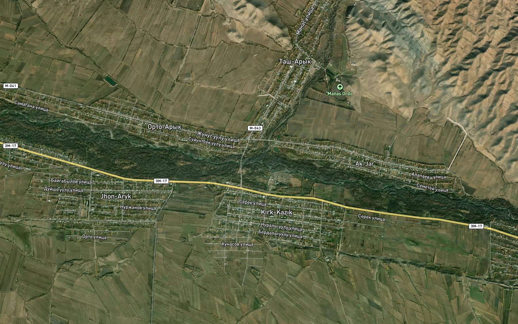 Satellite map of the Kenkel'
