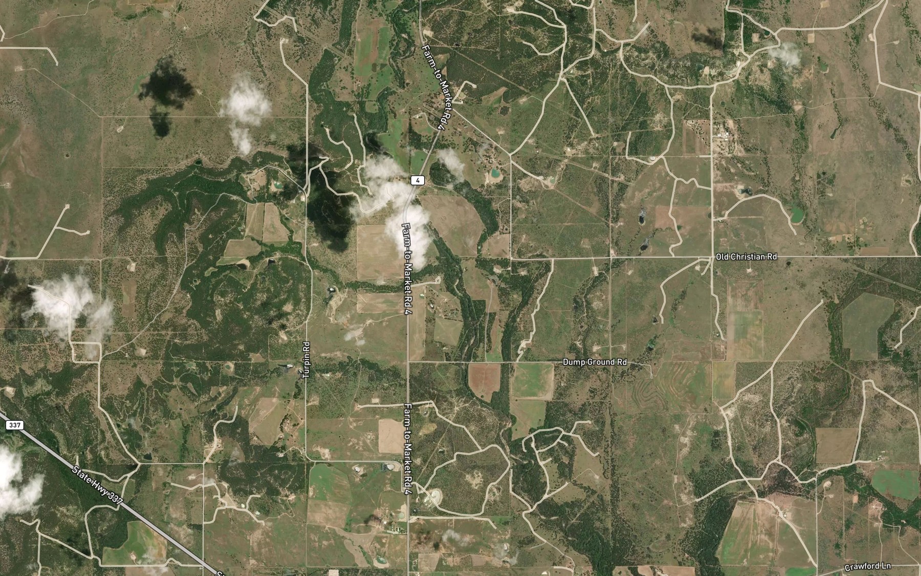 Satellite map of the Vaughn Branch