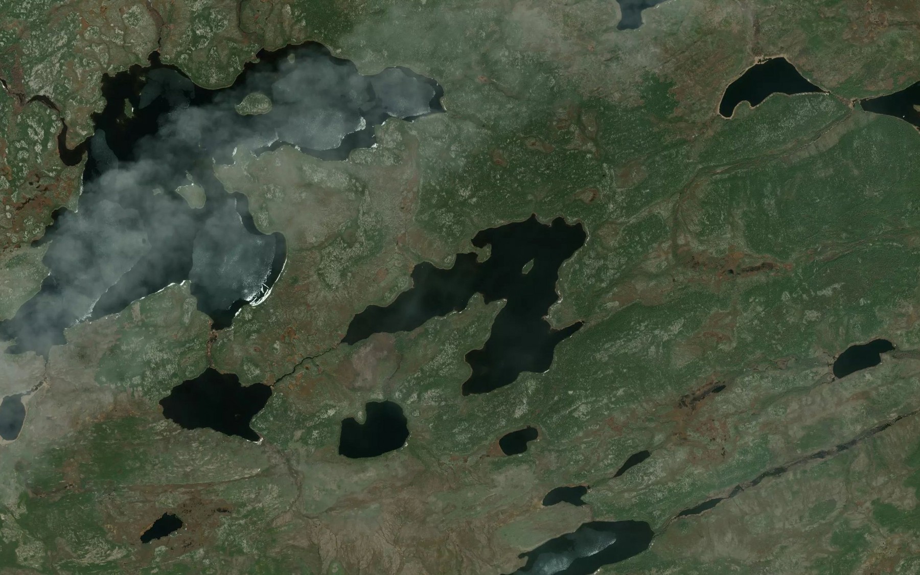 Satellite map of the John Wright Lake