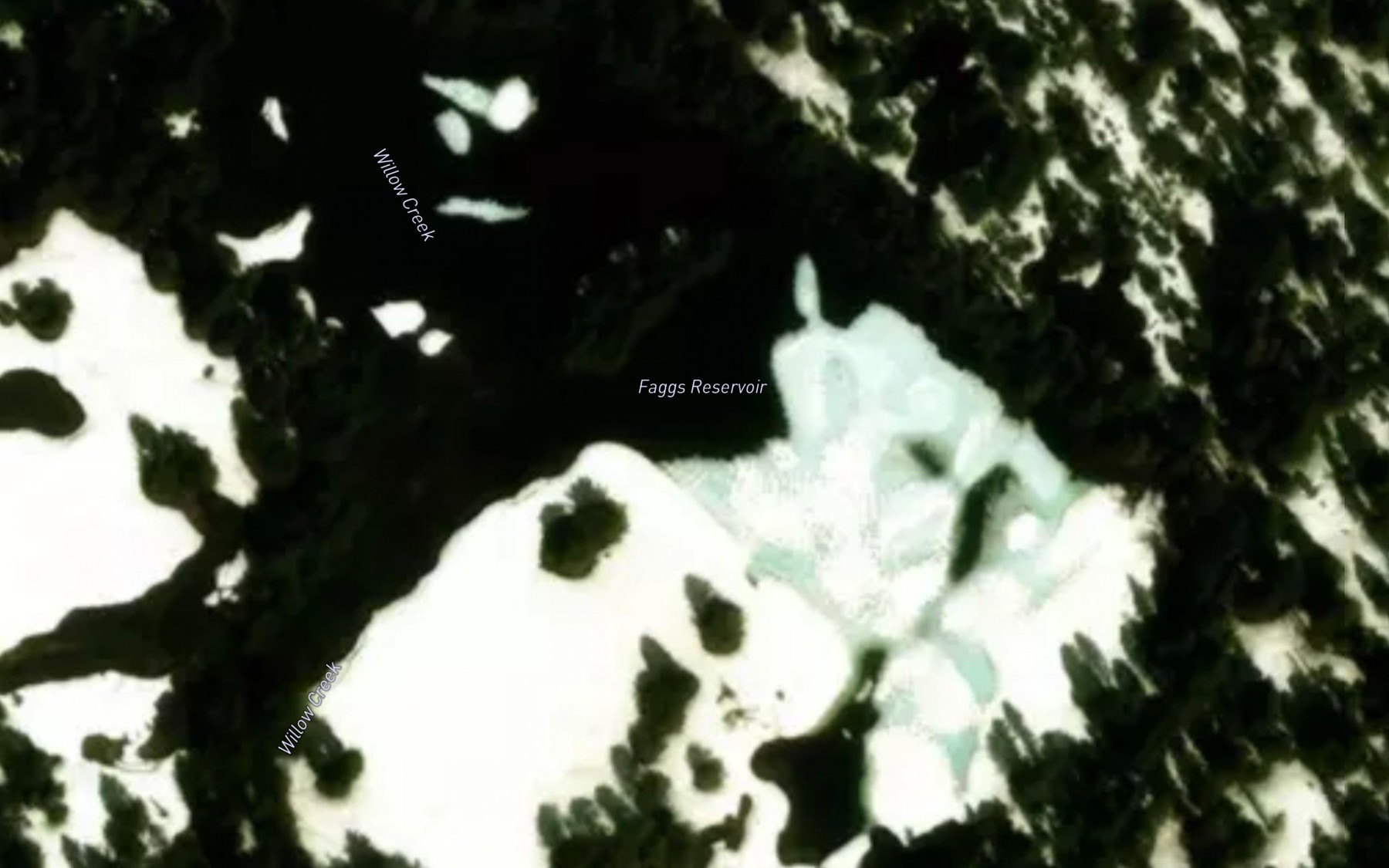 Satellite map of the Faggs Reservoir