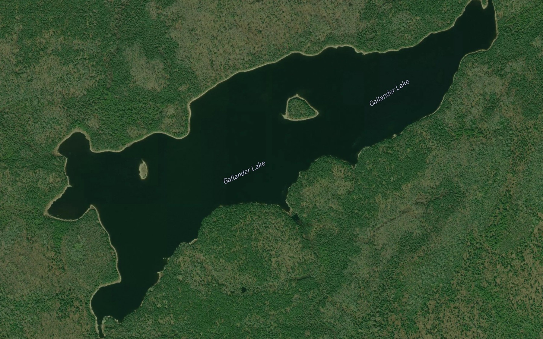 Satellite map of the Gallander Lake