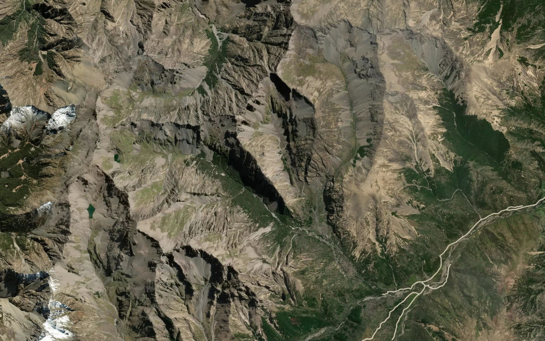 Satellite map of the Waterfall Stream
