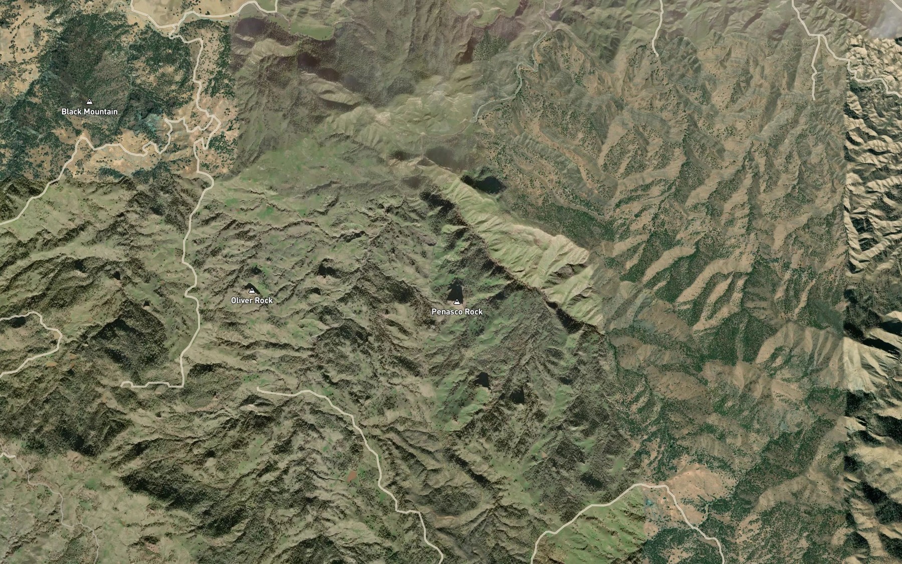 Satellite map of the Penasco Spring