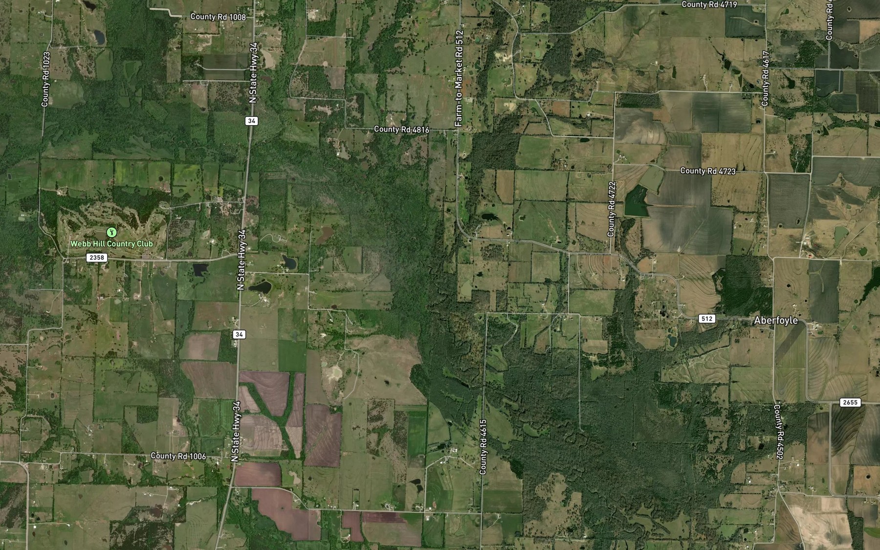Satellite map of the Turkey Creek