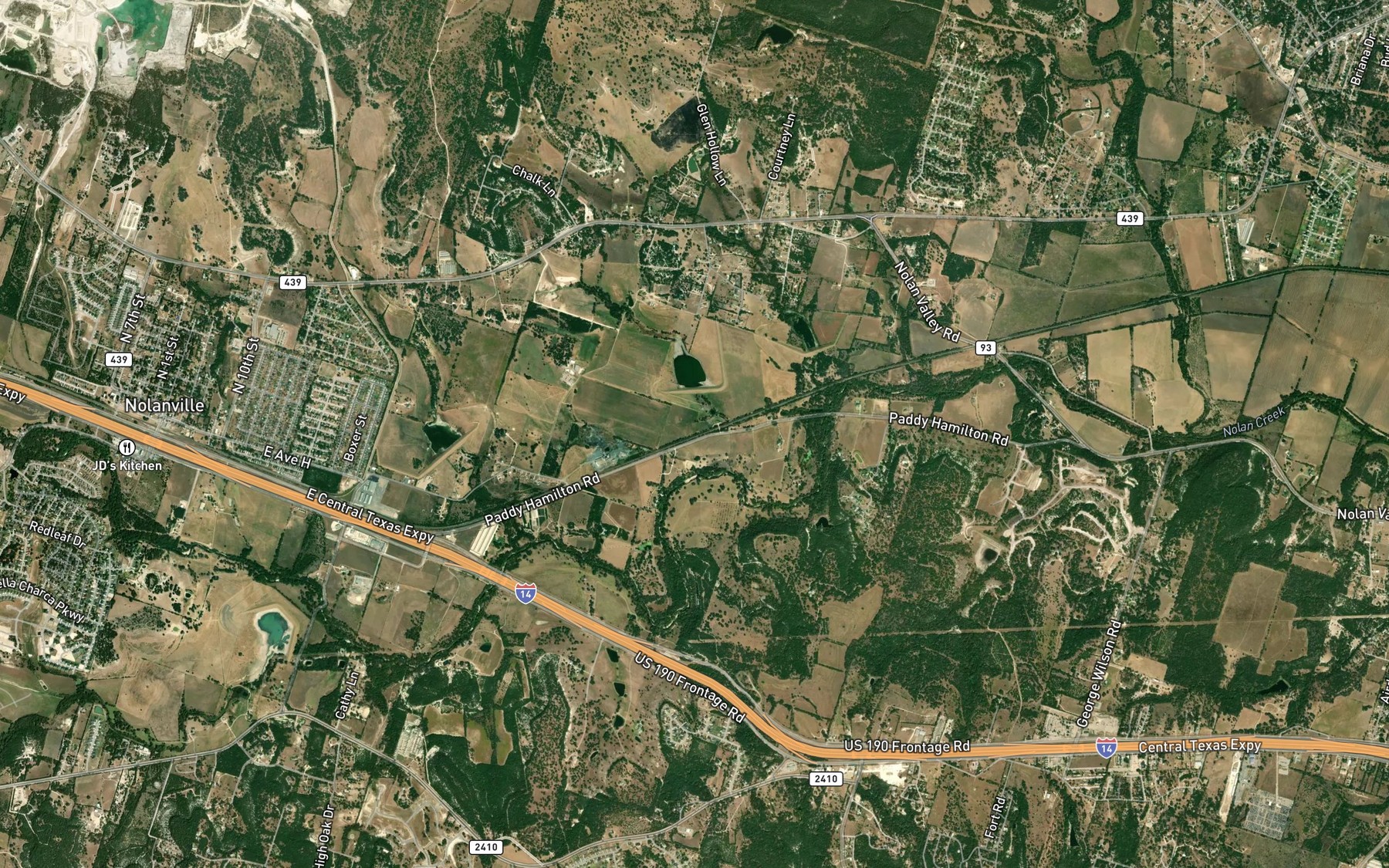 Satellite map of the Soil Conservation Service Site 12 Reservoir