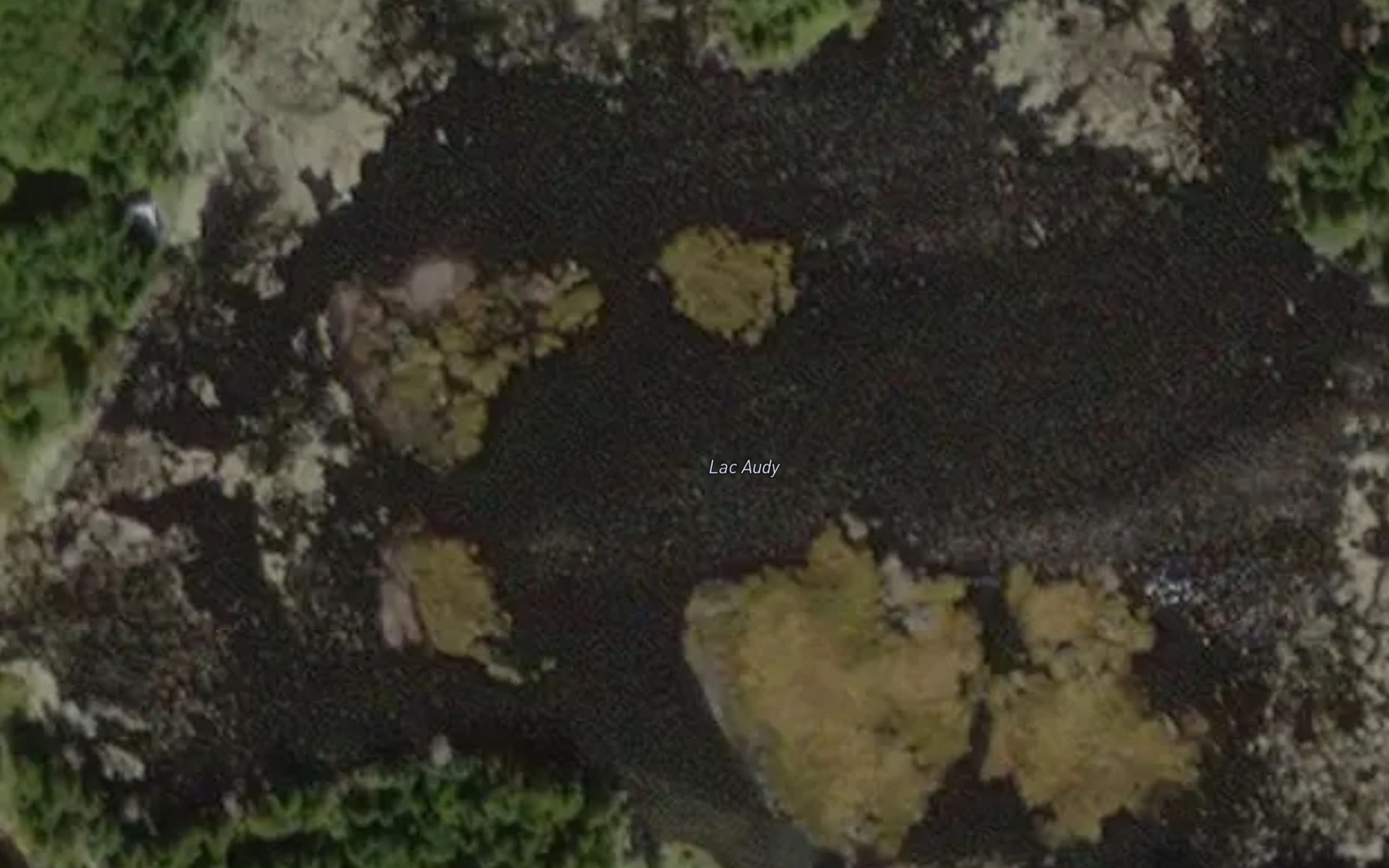 Satellite map of the Lac Audy