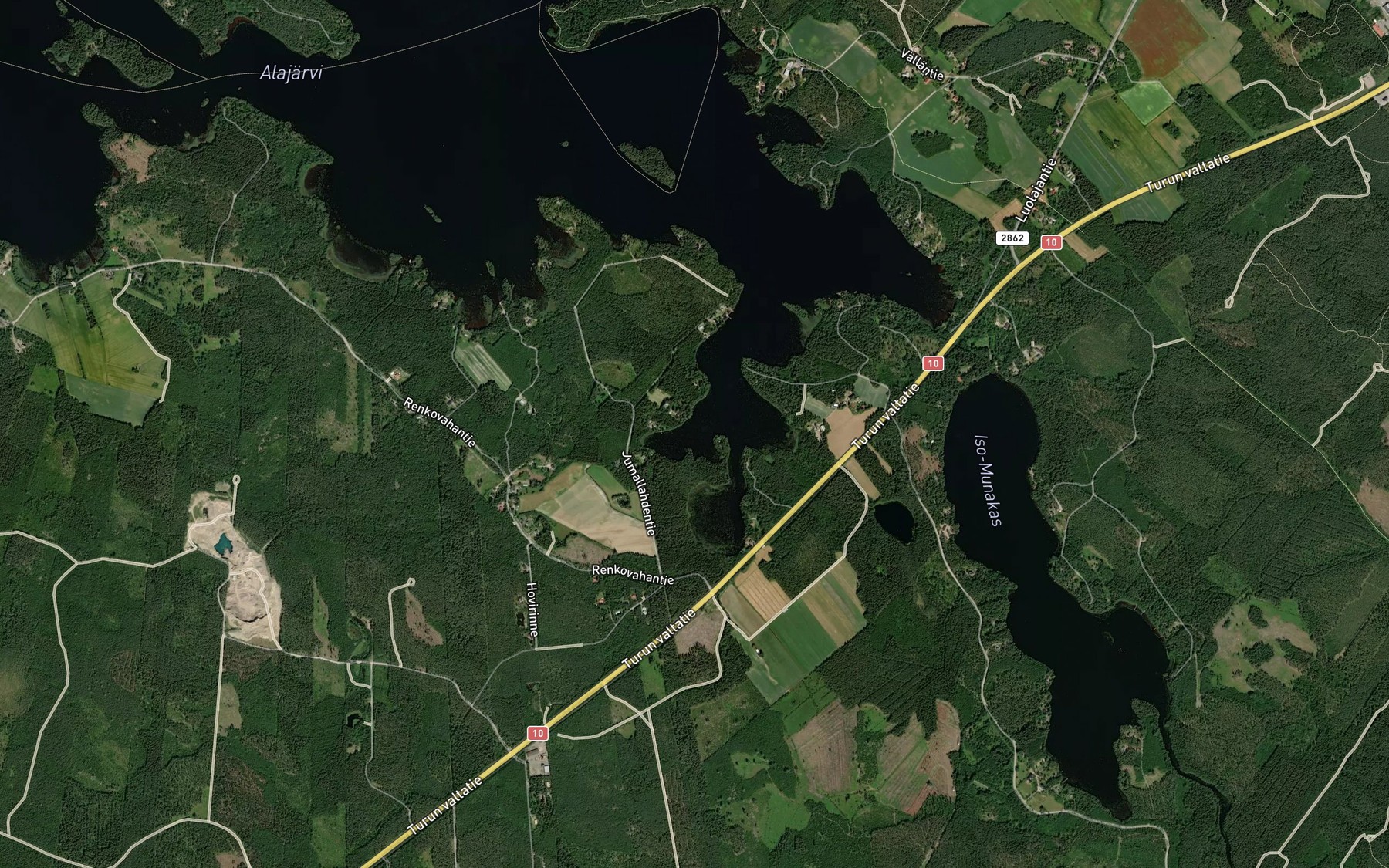 Satellite map of the Jumallahti