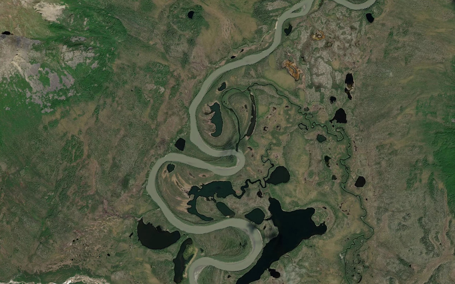 Satellite map of the Lake Creek