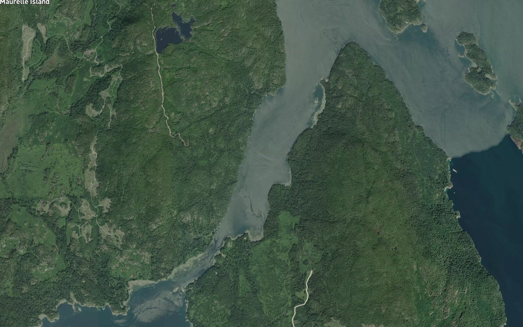 Satellite map of the Whiterock Passage