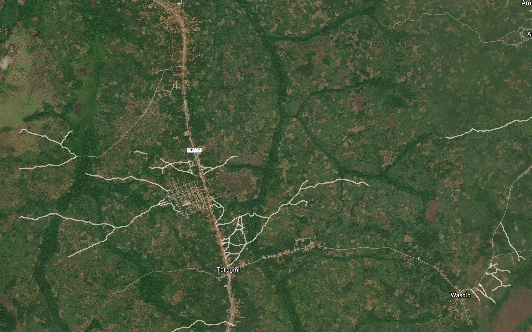 Satellite map of the Moloba