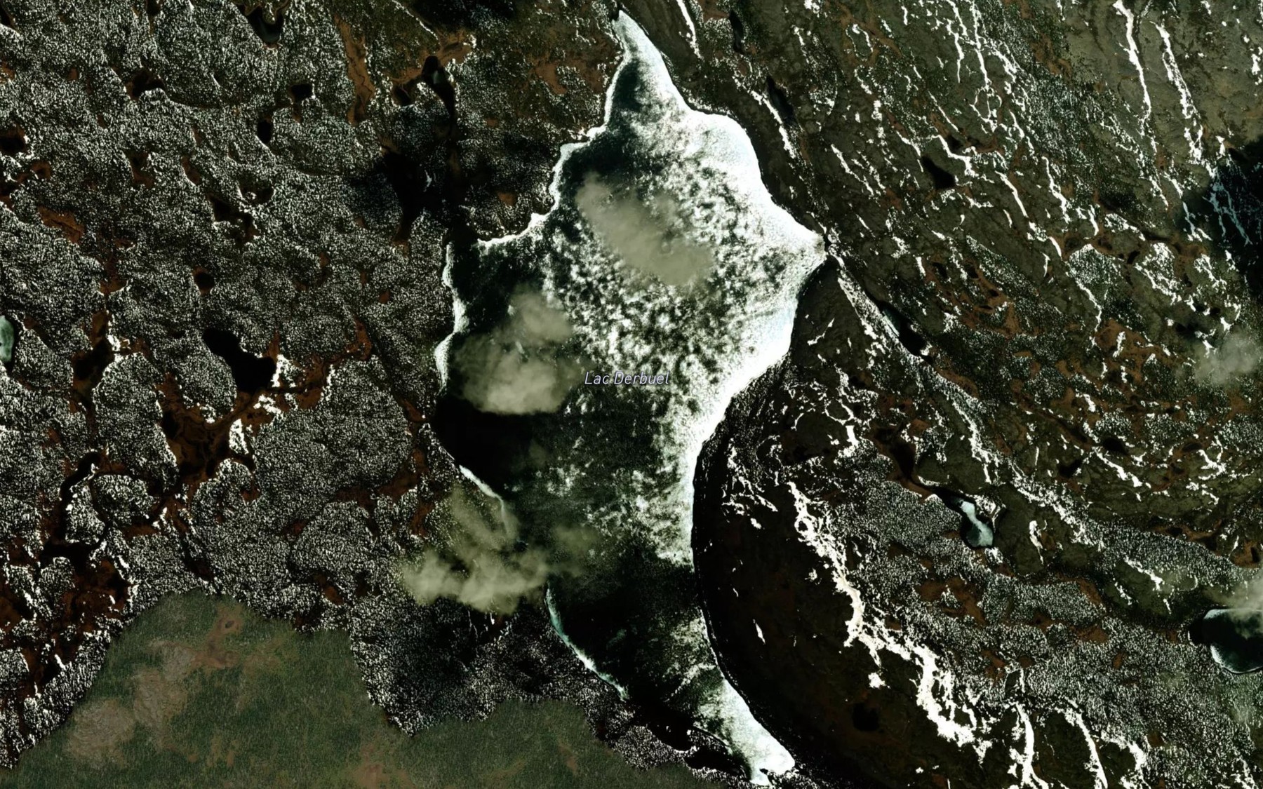 Satellite map of the Lac Derbuel