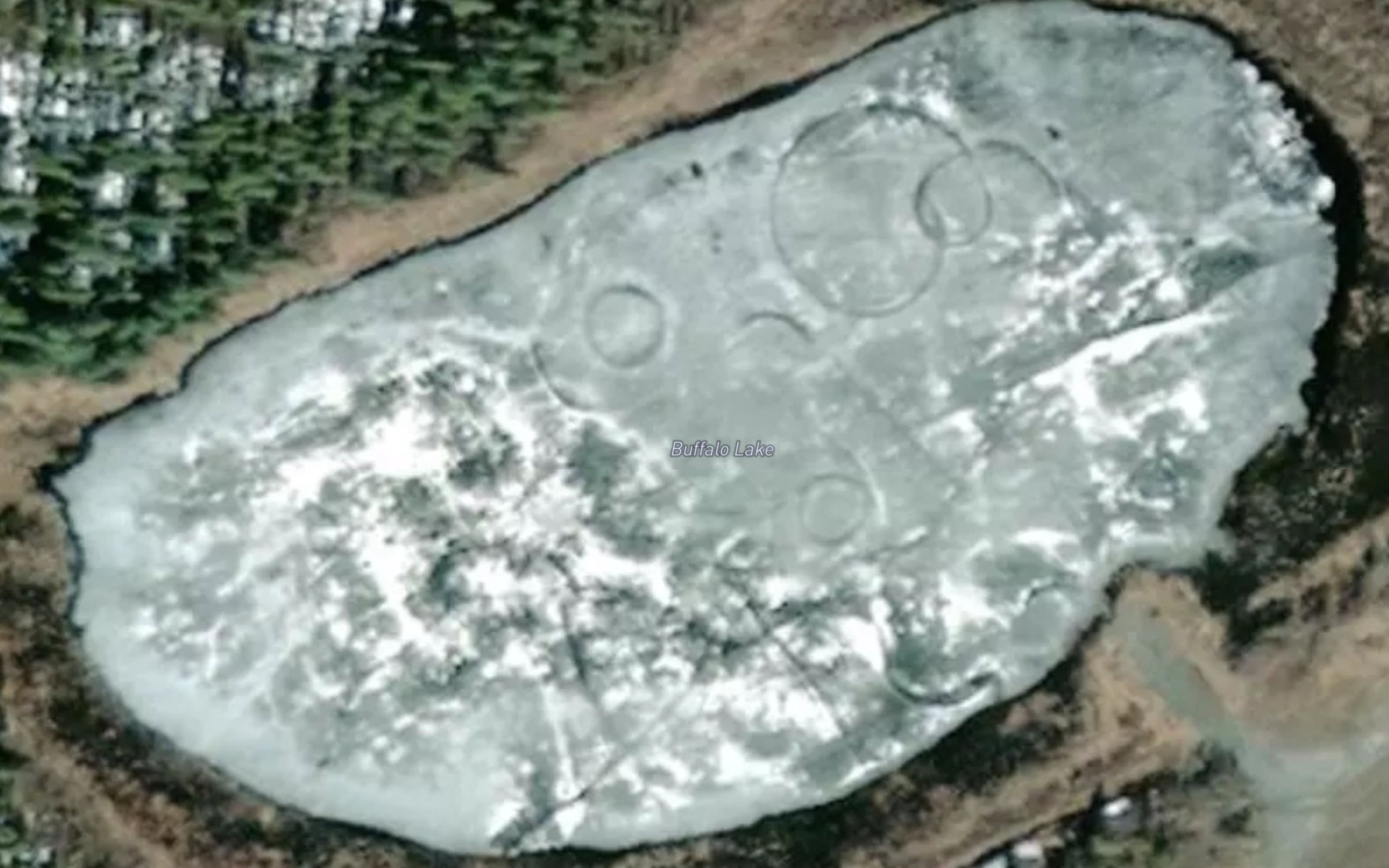 Satellite map of the Buffalo Lake