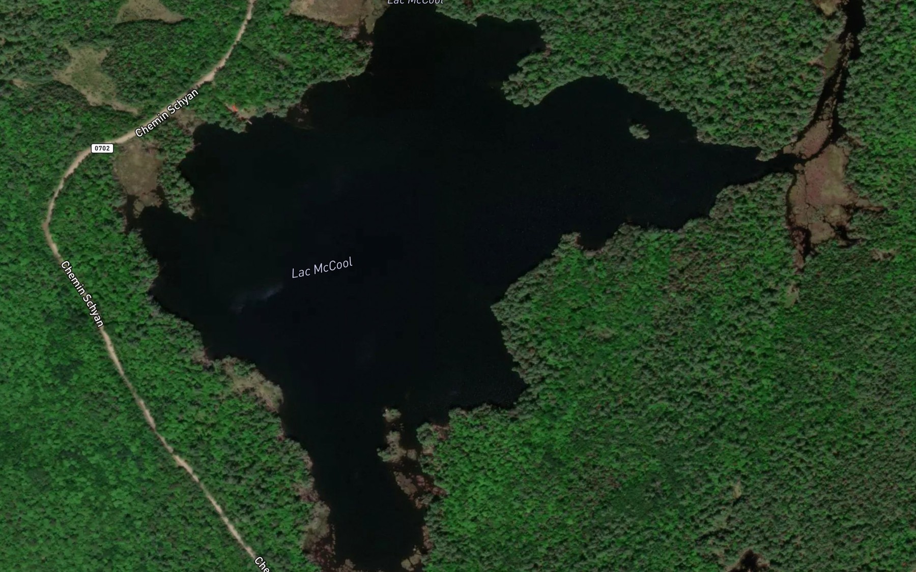 Satellite map of the Lac McCool