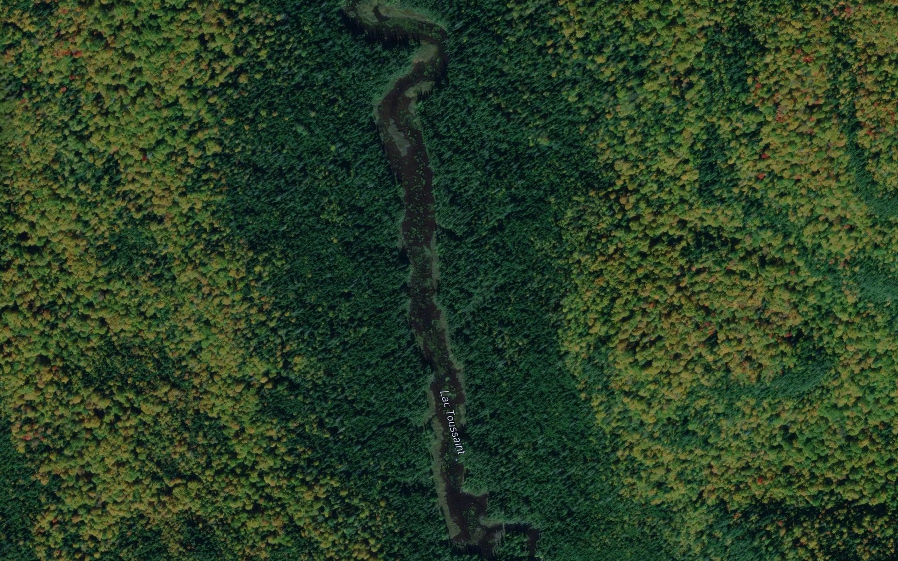 Satellite map of the Lac Toussaint