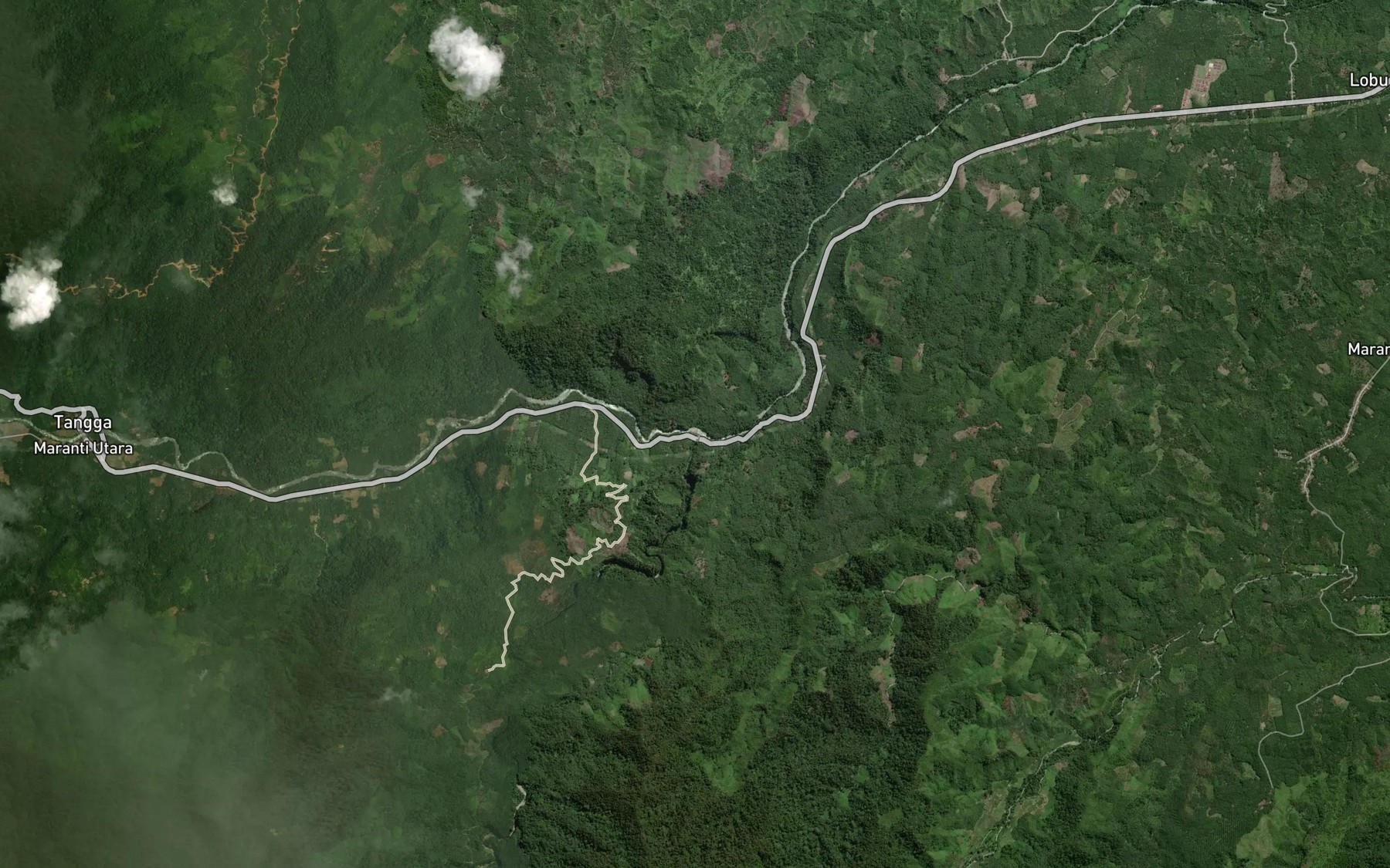Satellite map of the Aek Kuais