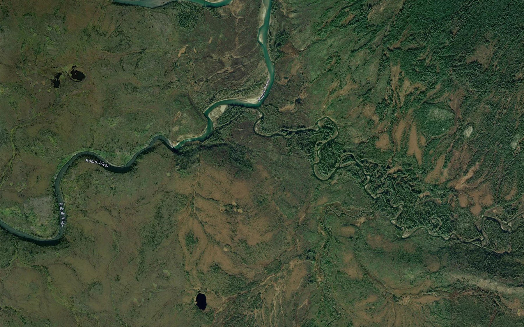 Satellite map of the Kichaiakaka Creek