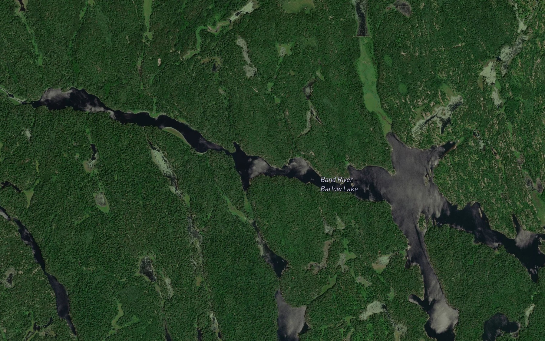 Satellite map of the Barlow Lake