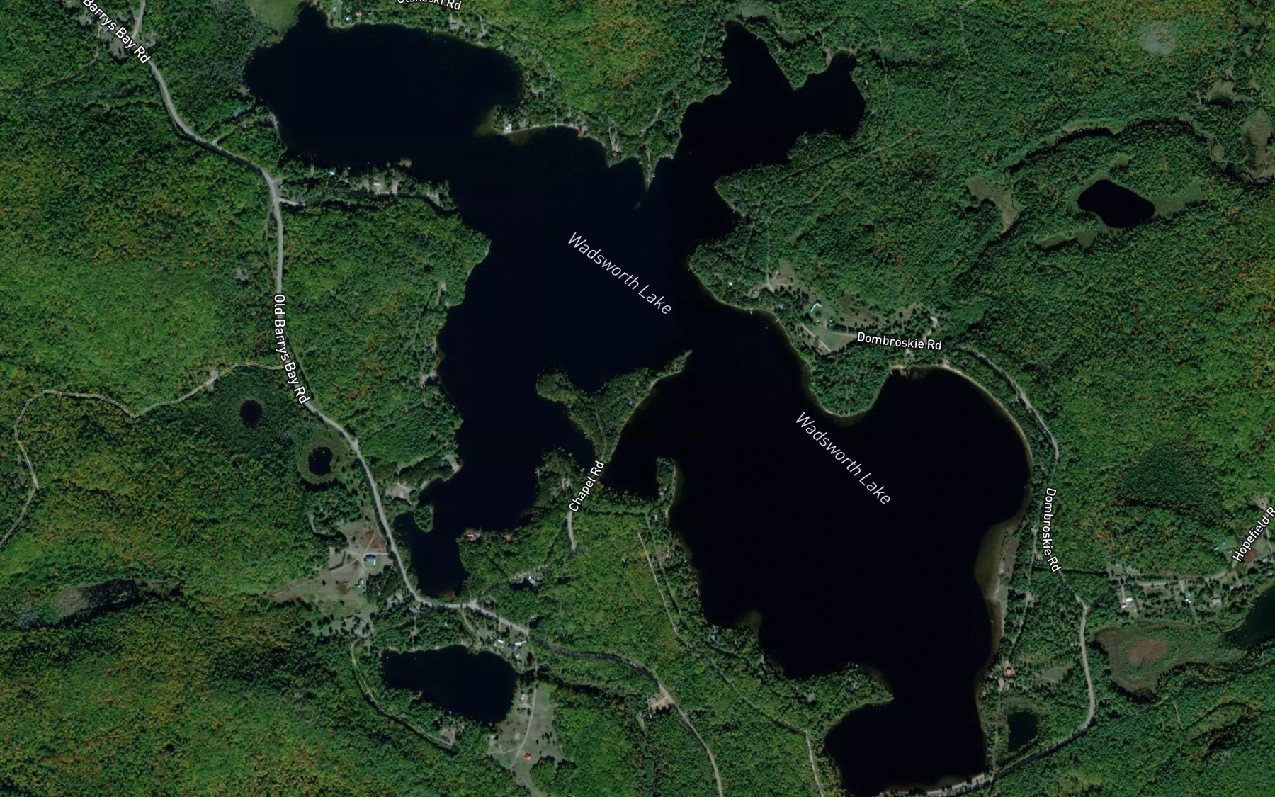 Satellite map of the Wadsworth Lake