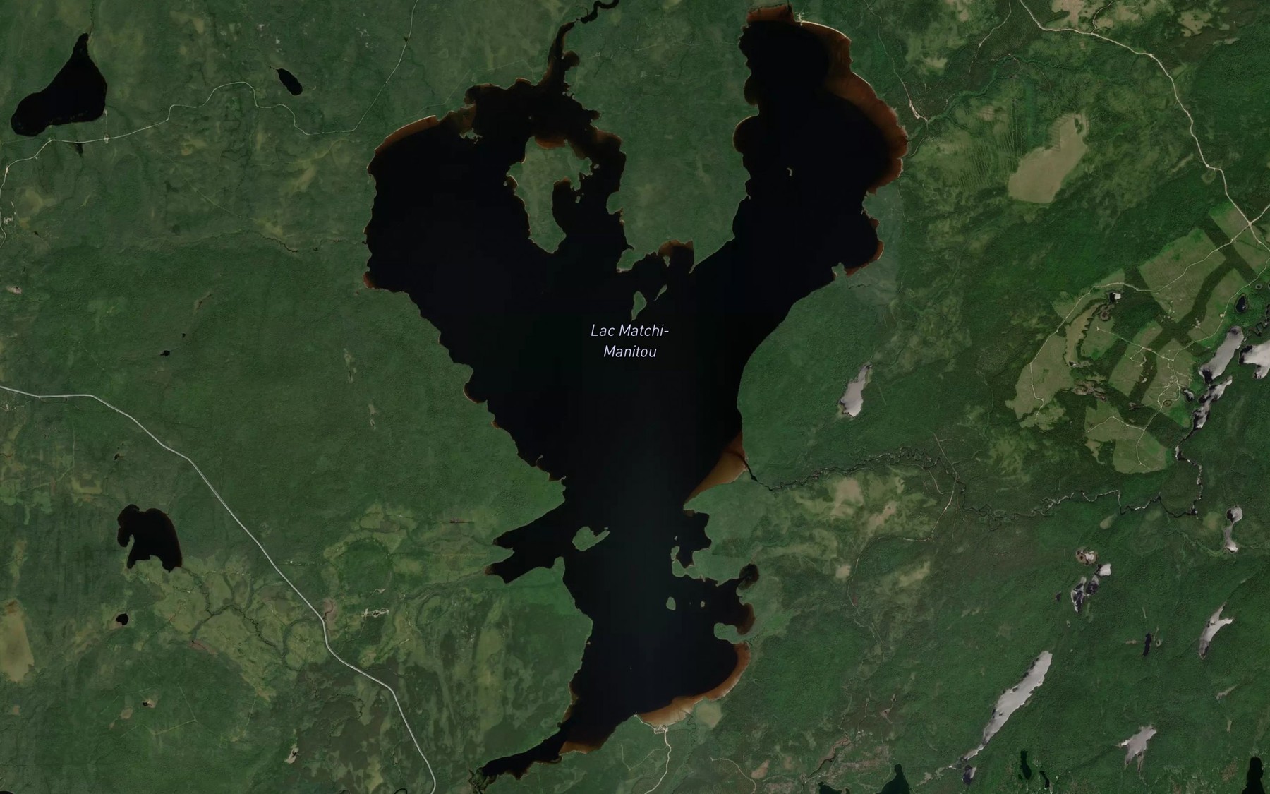 Satellite map of the Lac Matchi-Manitou