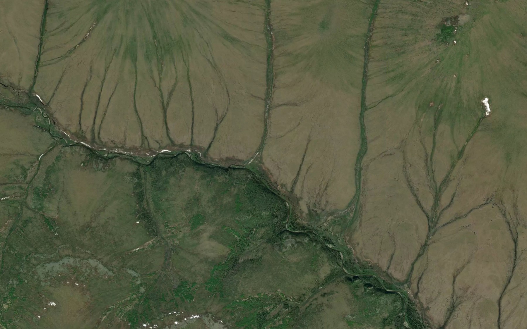 Satellite map of the Doc Creek