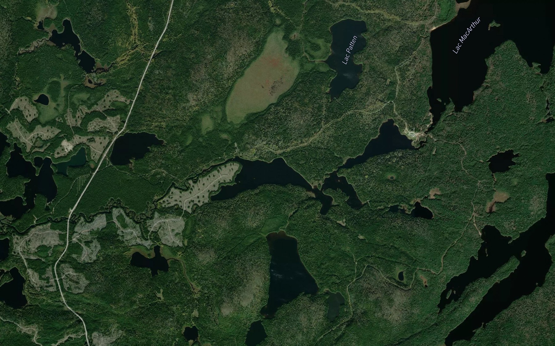 Satellite map of the Lac Christina