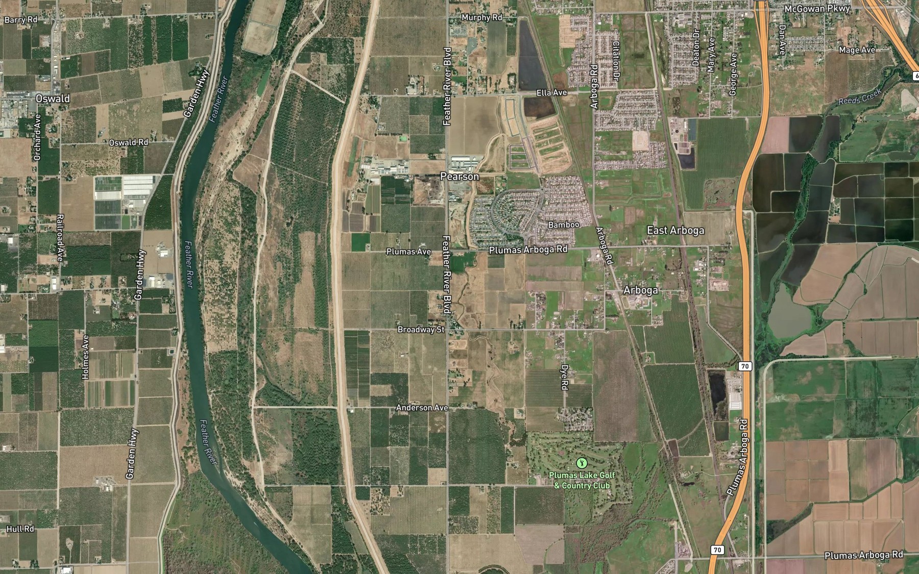 Satellite map of the Clark Slough