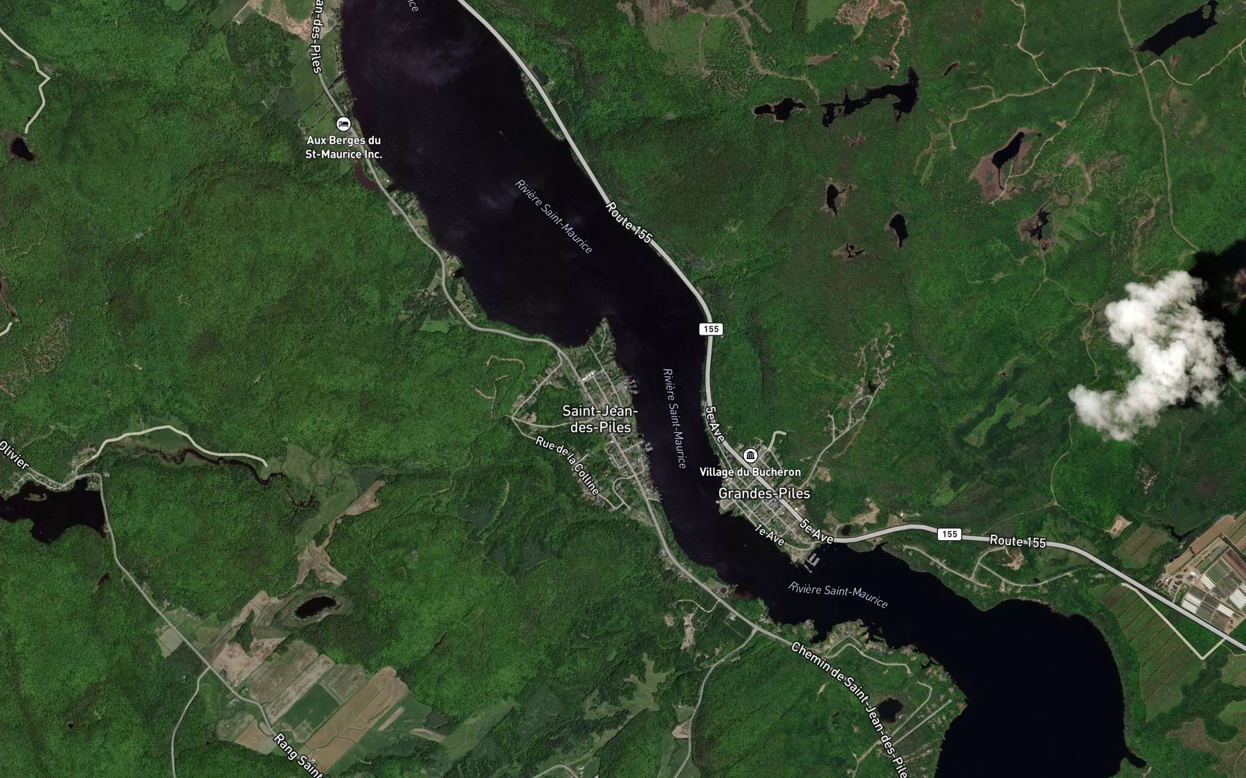 Satellite map of the Cours d'eau Cadorette