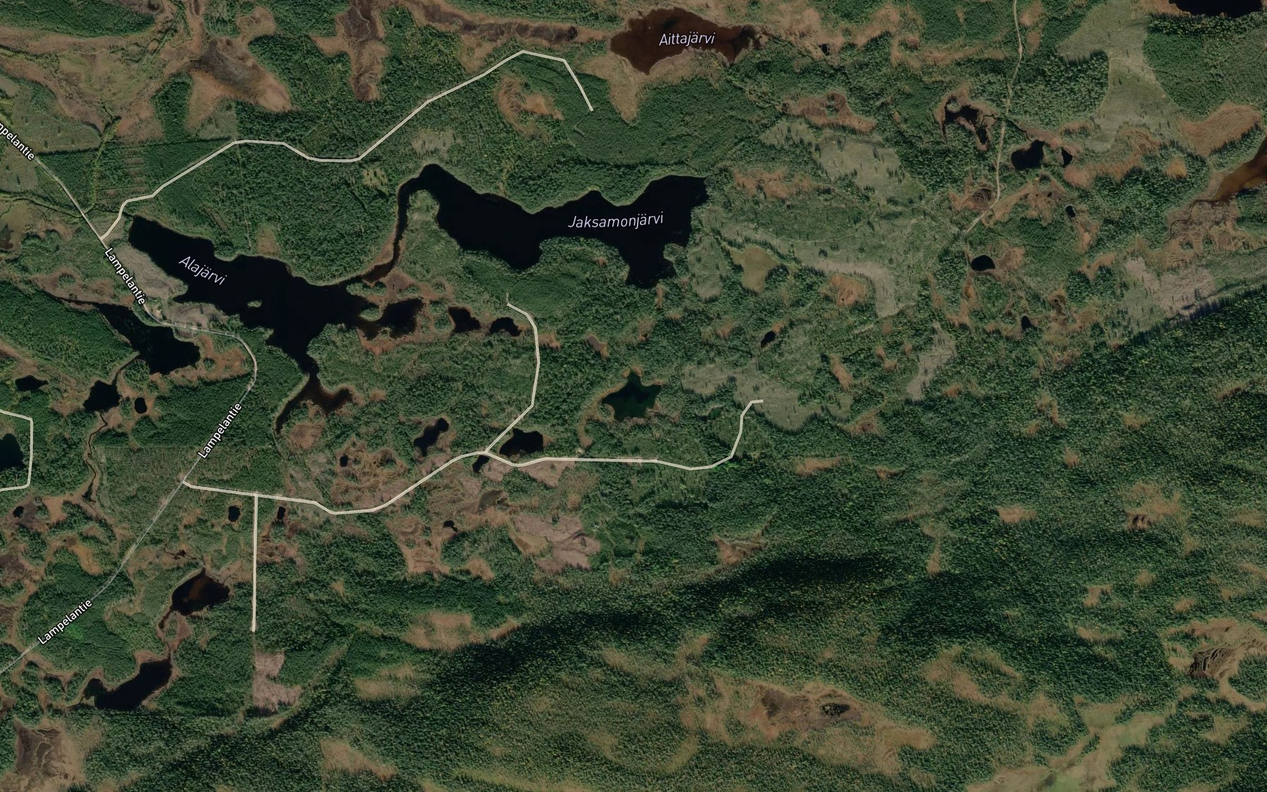 Satellite map of the Kahdenlaudanlampi