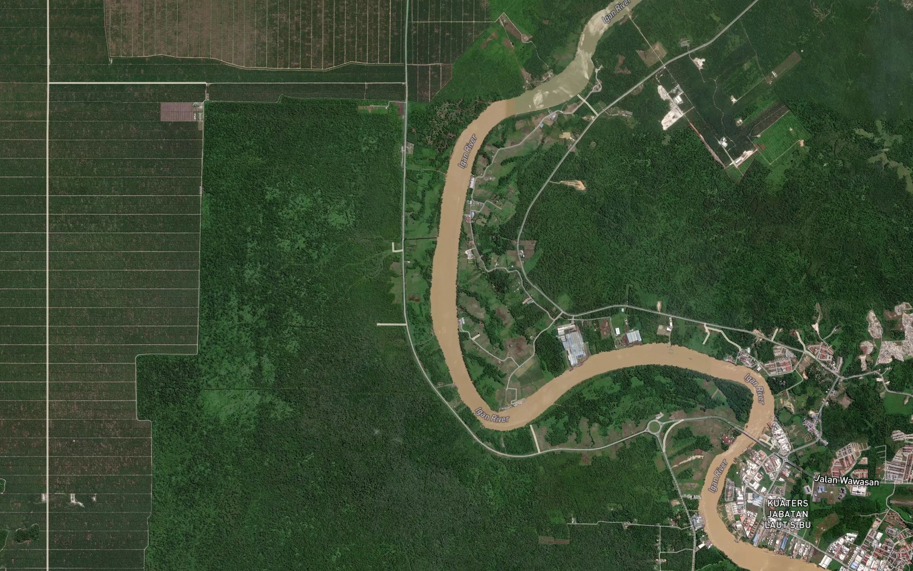 Satellite map of the Sungai Beliti