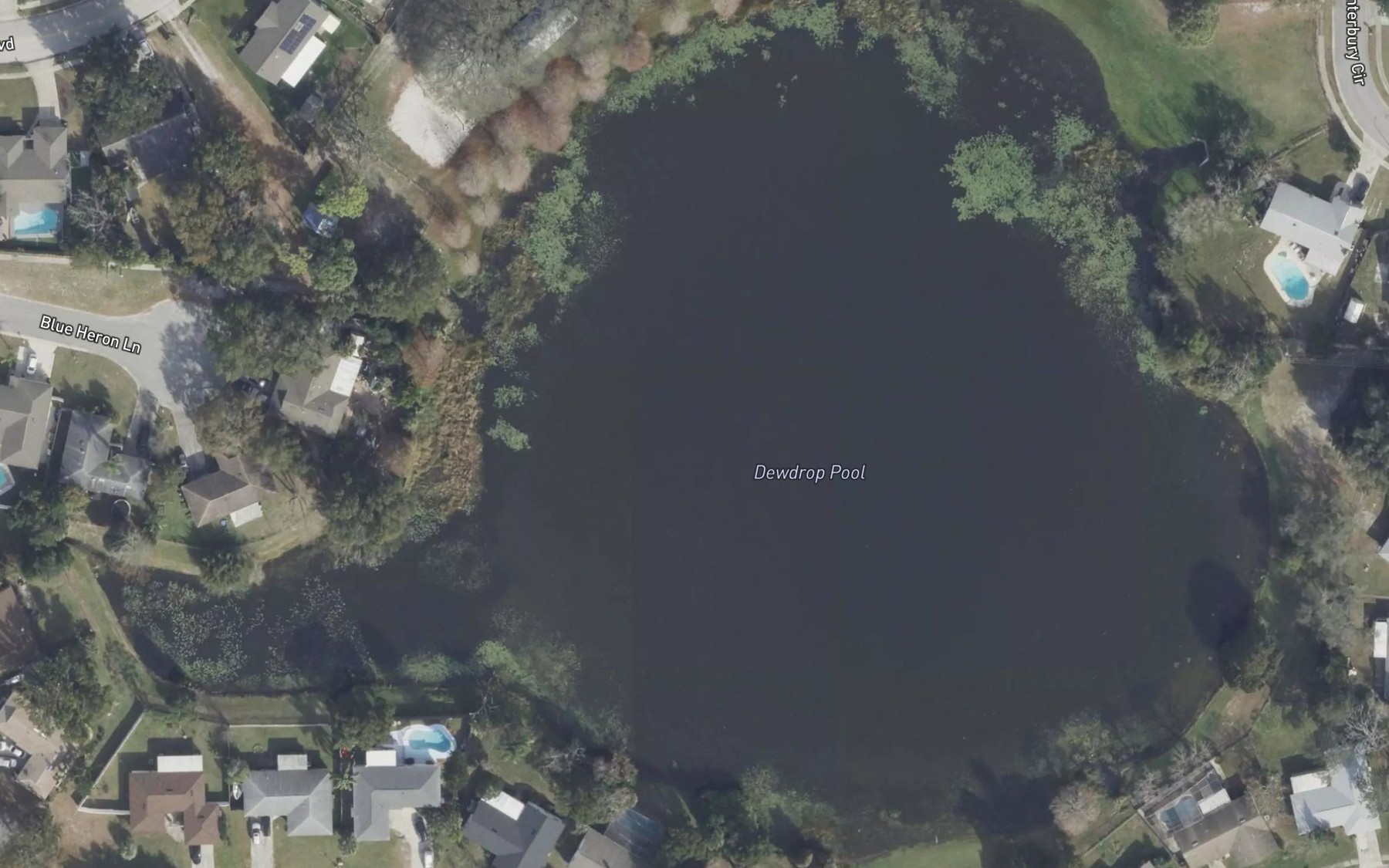 Satellite map of the Dewdrop Pool