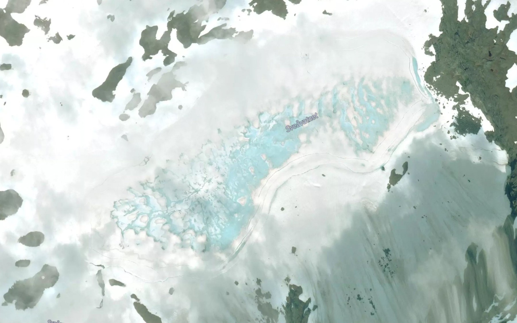 Satellite map of the Sveavatnet