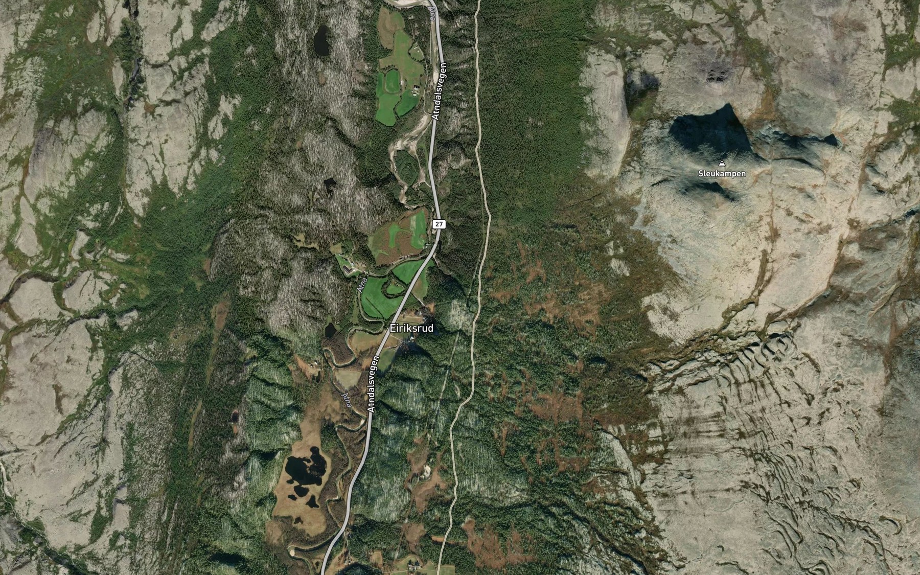 Satellite map of the Gammelgardsbekken