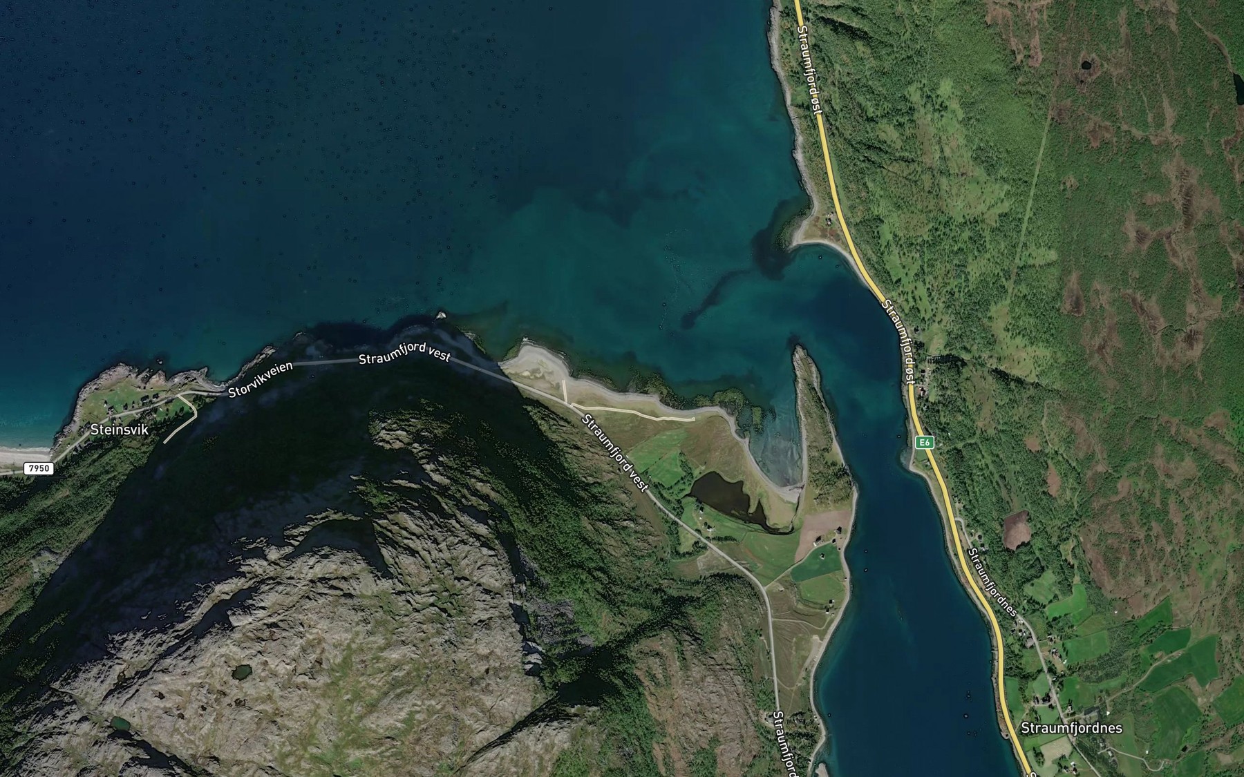Satellite map of the Rundbukta