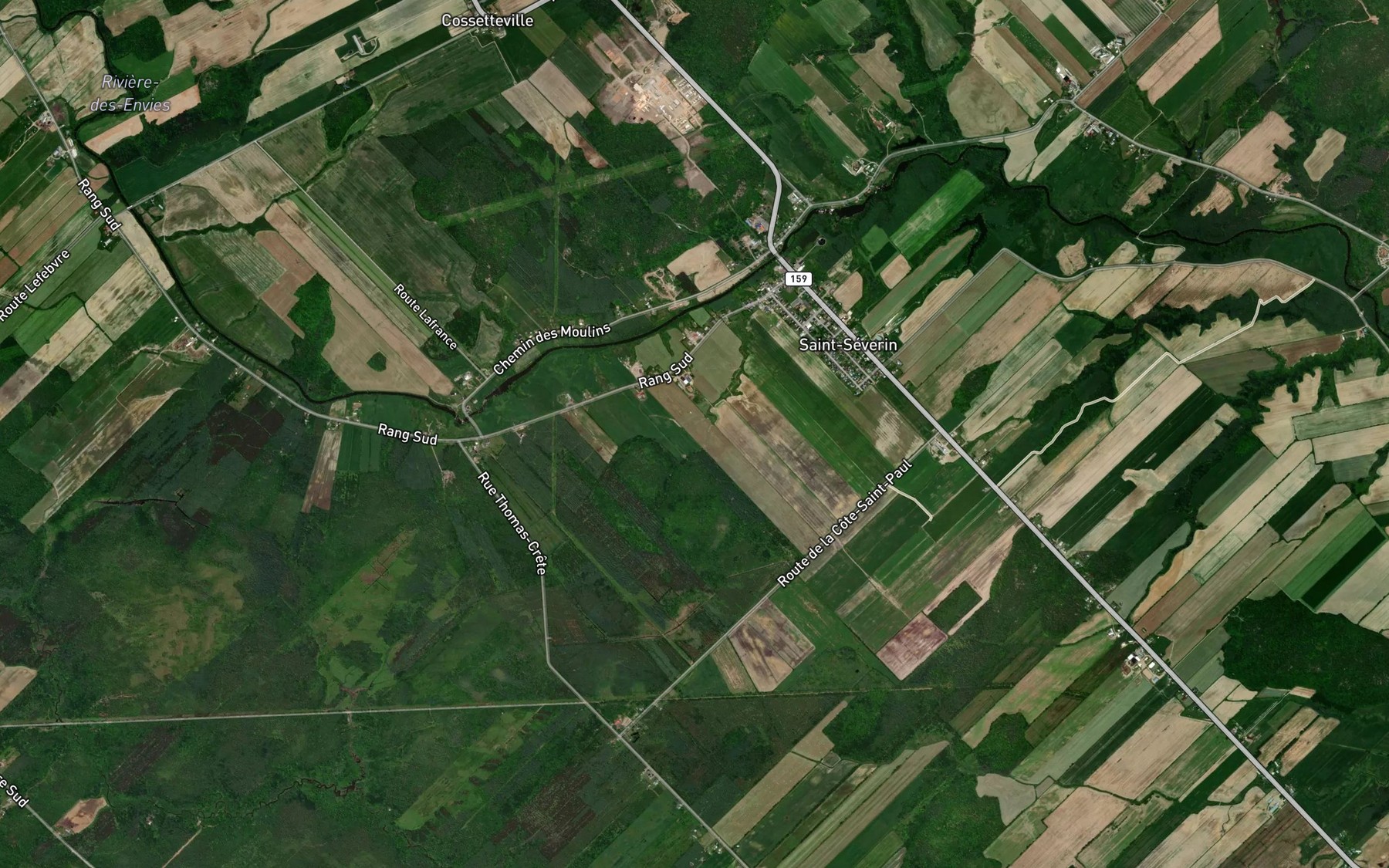 Satellite map of the Branche Trudel-Vandal