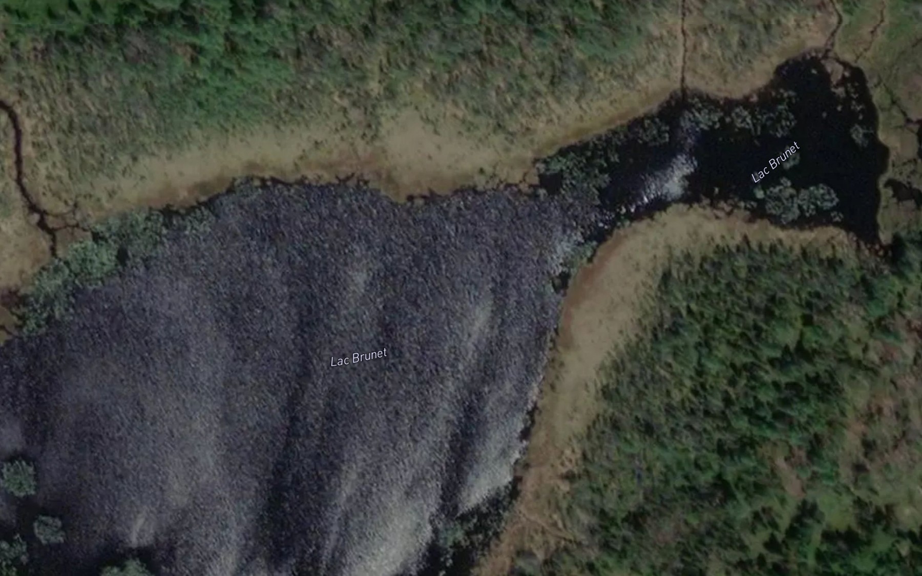 Satellite map of the Lac Brunet