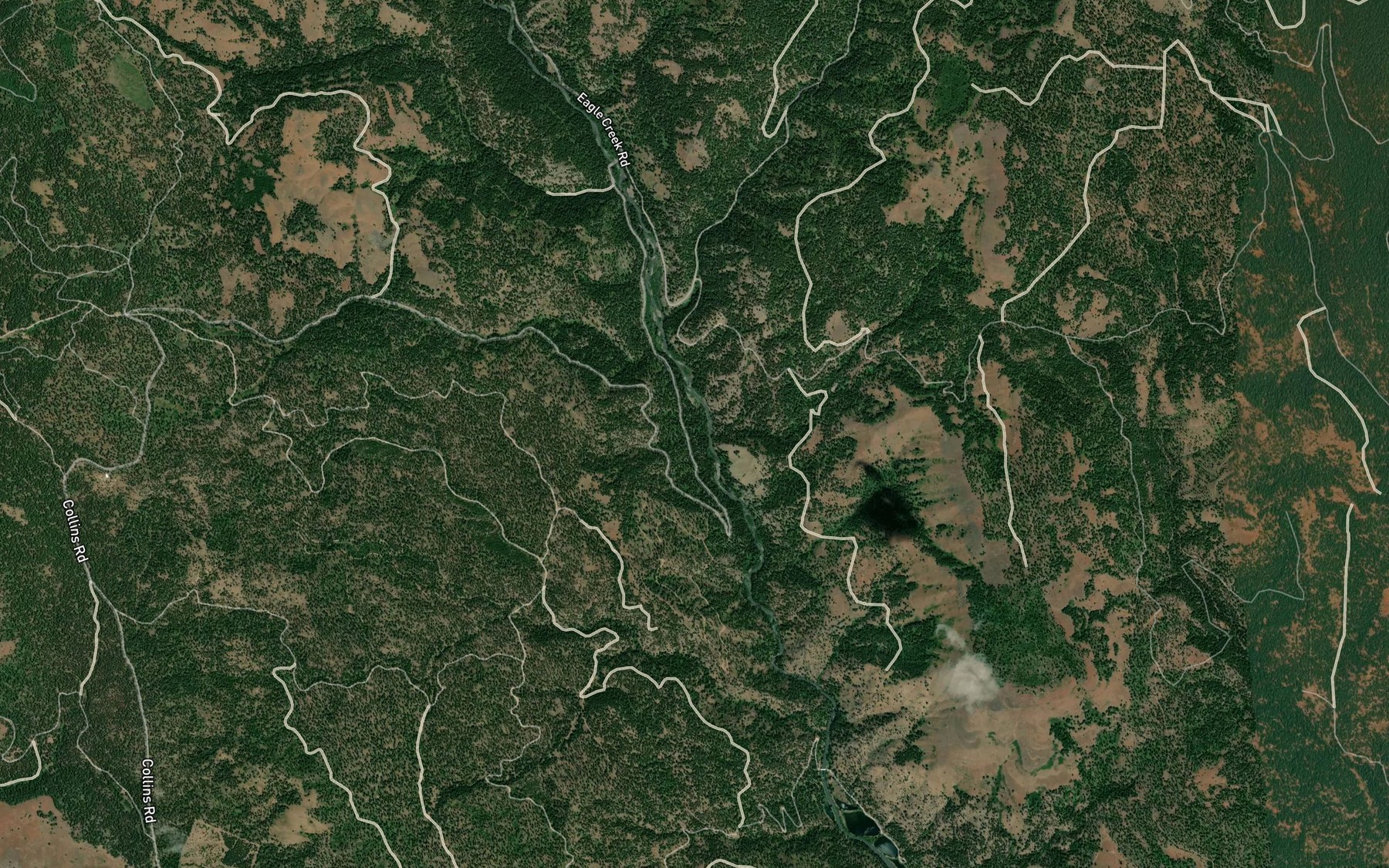 Satellite map of the Basin Creek