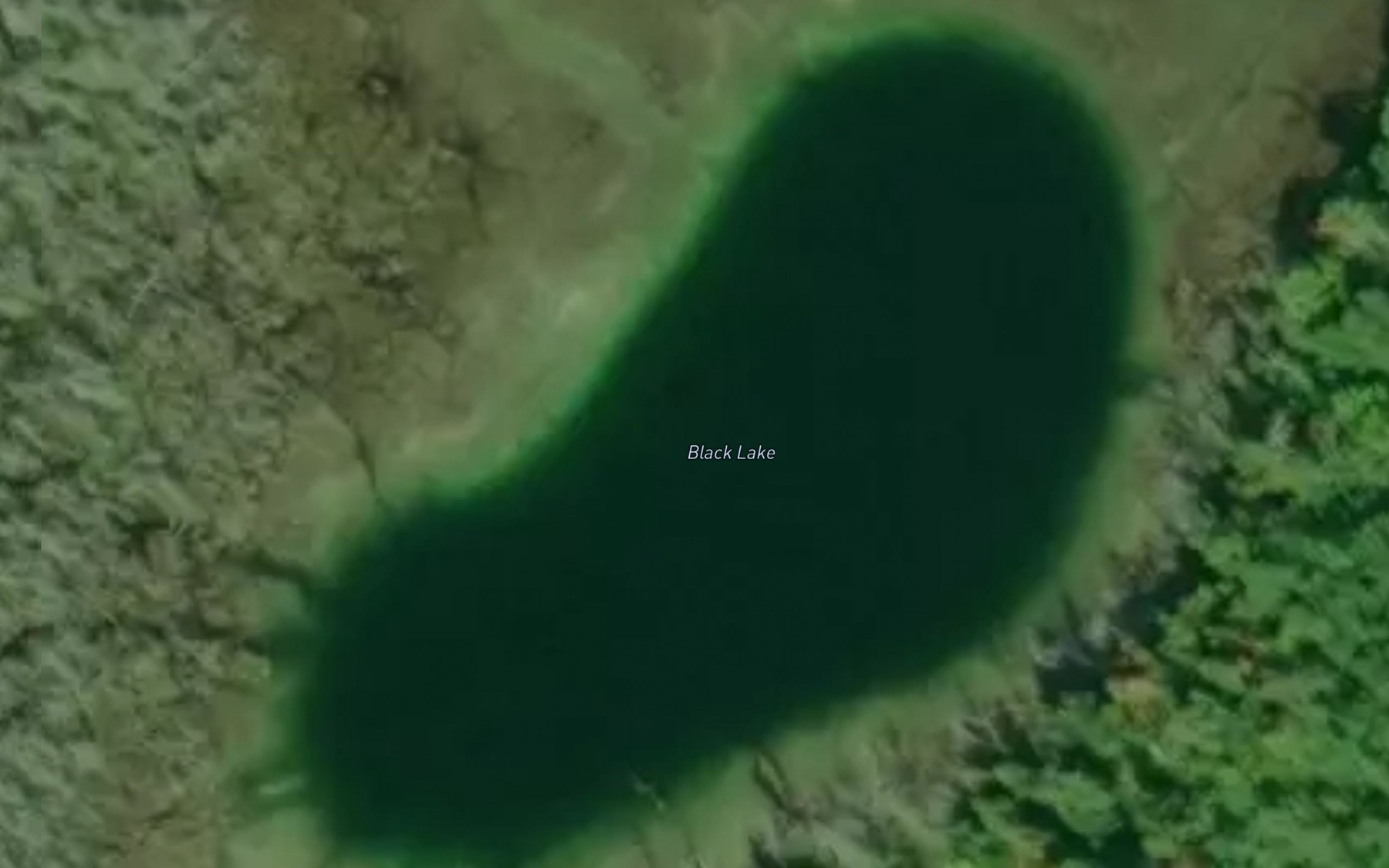 Satellite map of the Black Lake