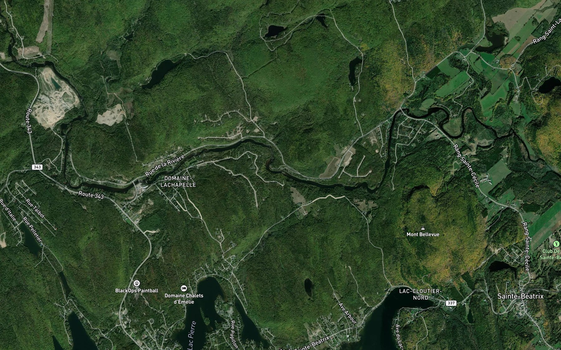 Satellite map of the Cours d'eau Panet