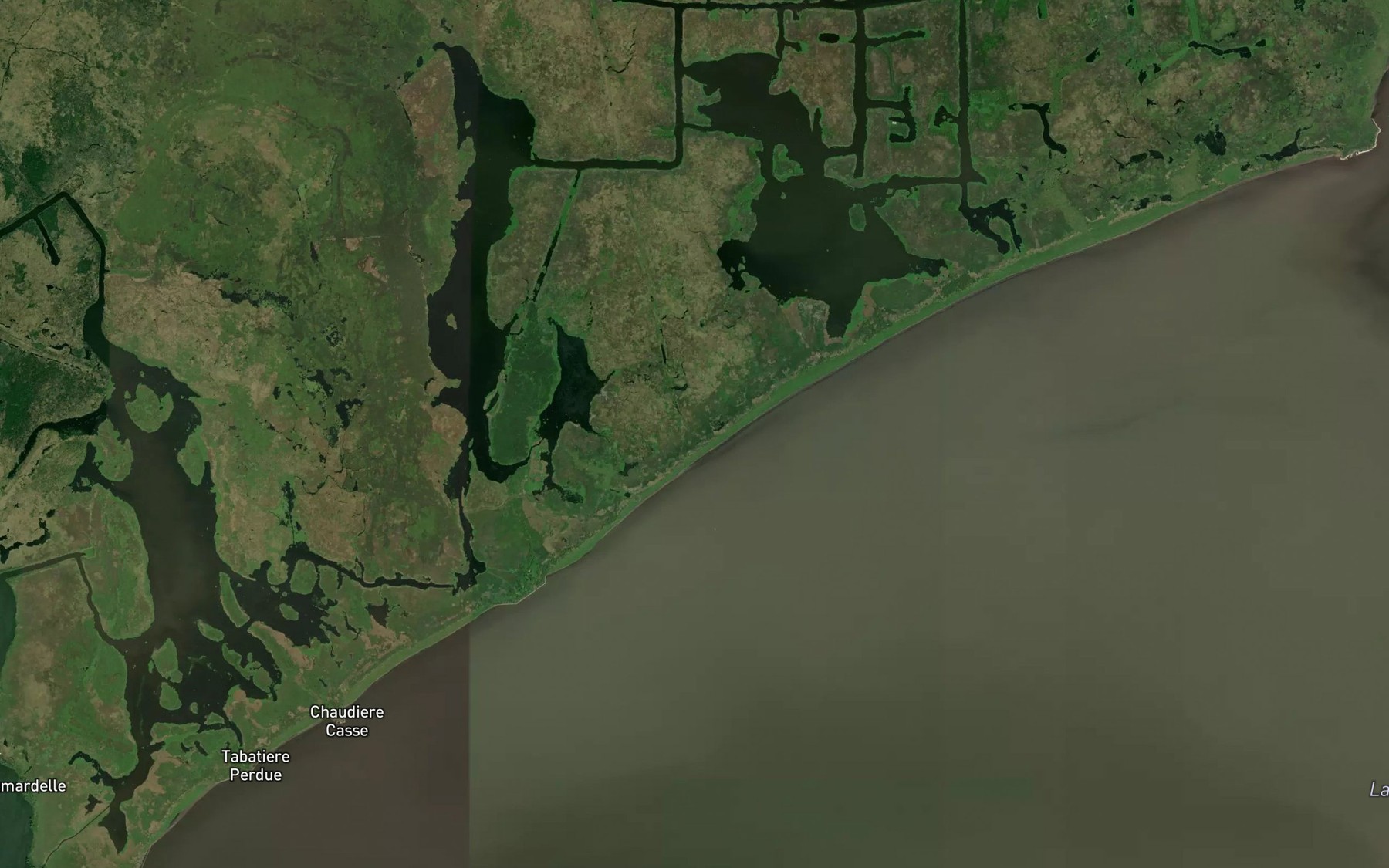 Satellite map of the Bayou de Sauce