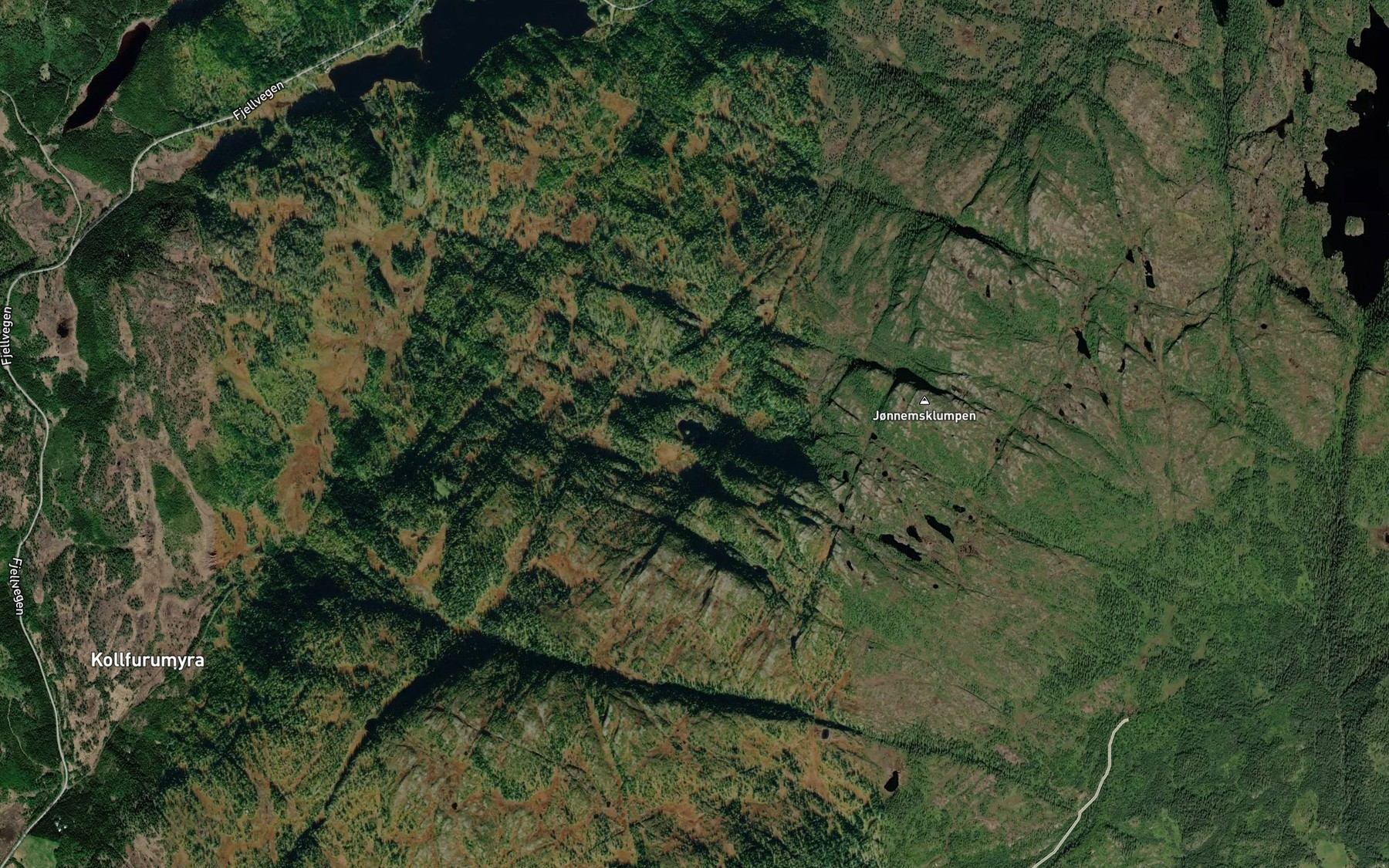 Satellite map of the Endrebergtjorna