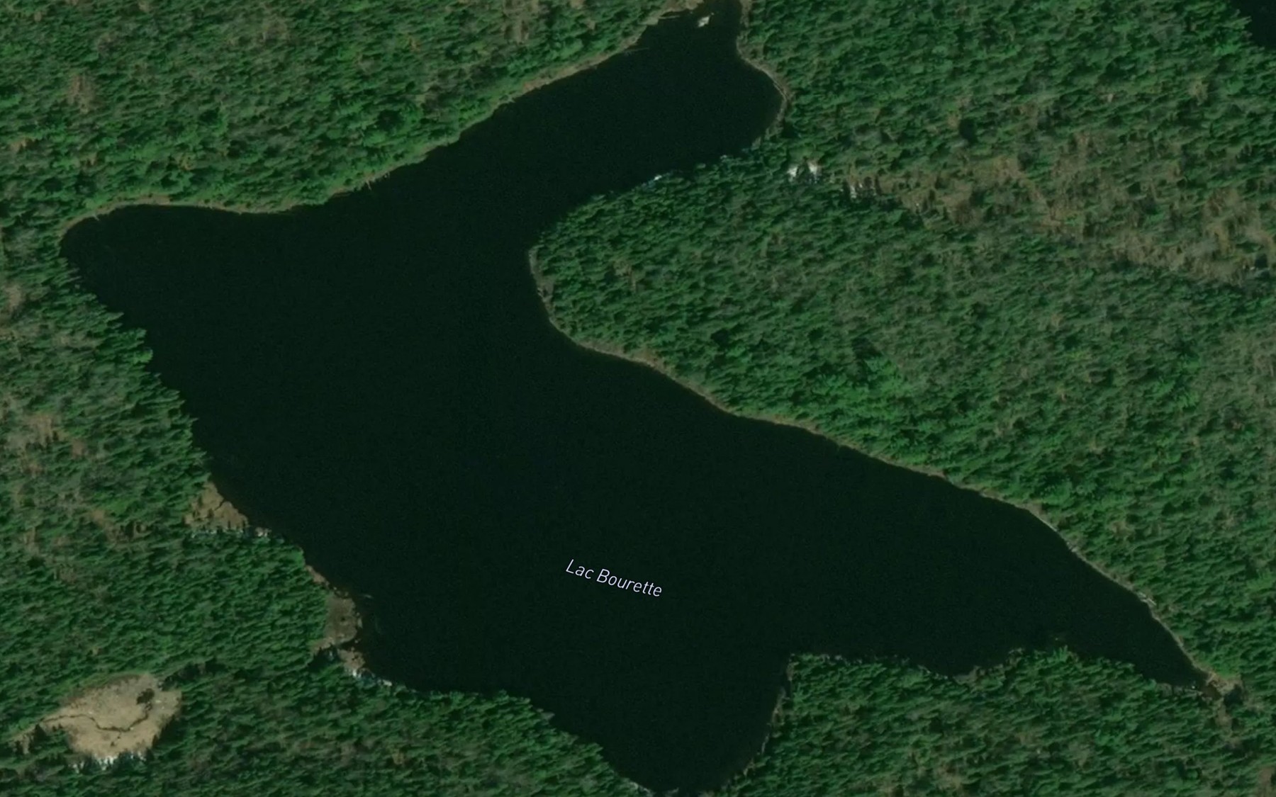 Satellite map of the Lac Bourette