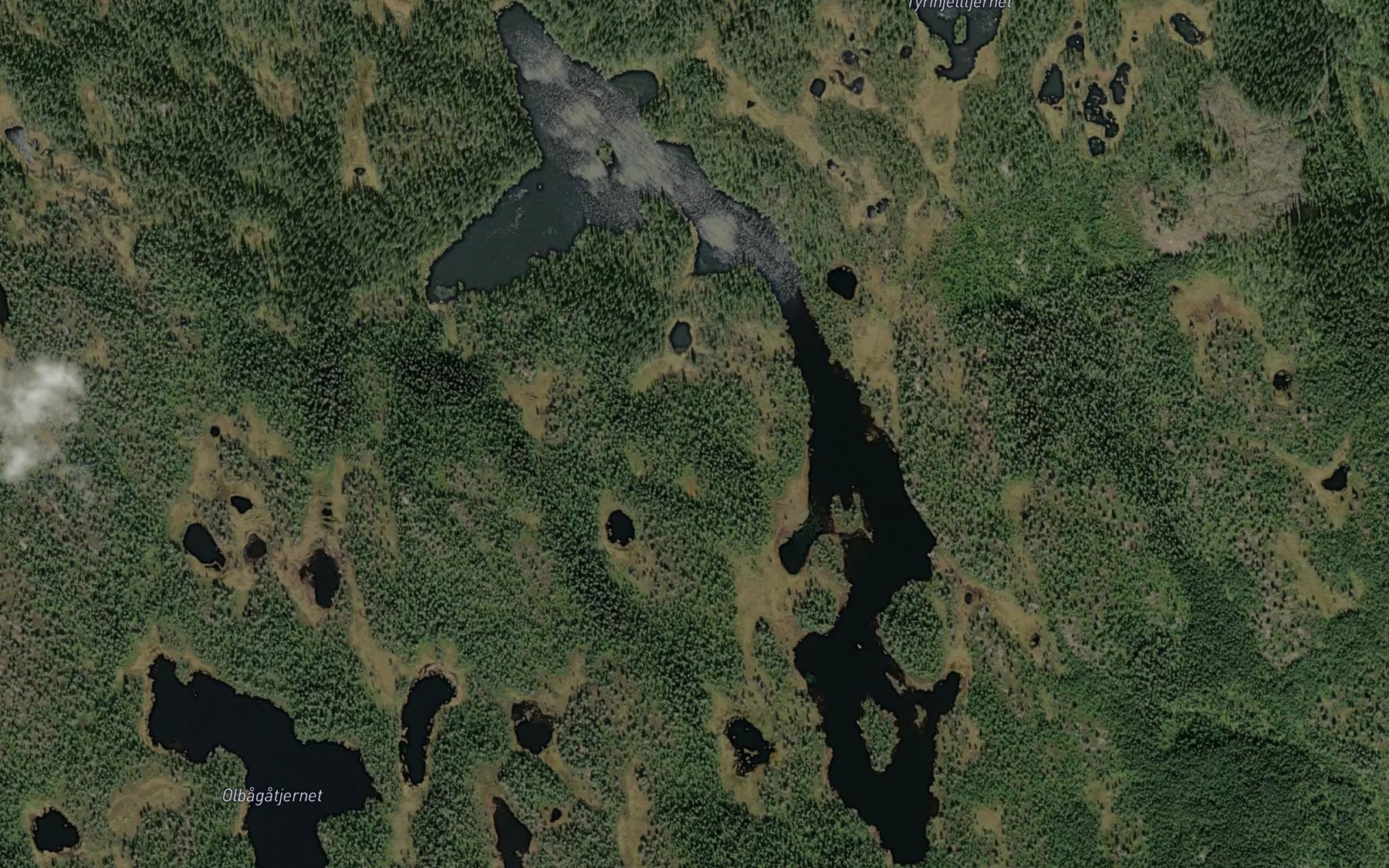 Satellite map of the Store Sovatnet