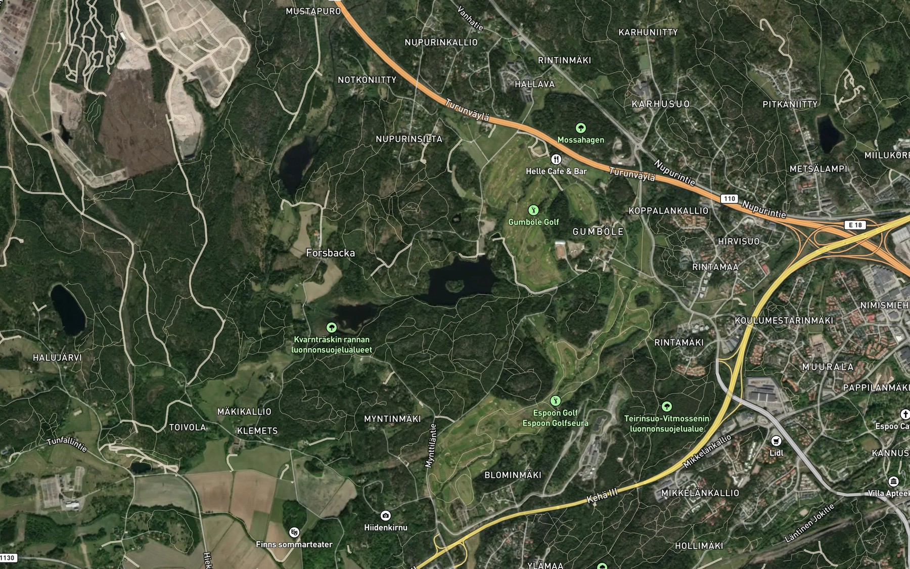 Satellite map of the Daemman