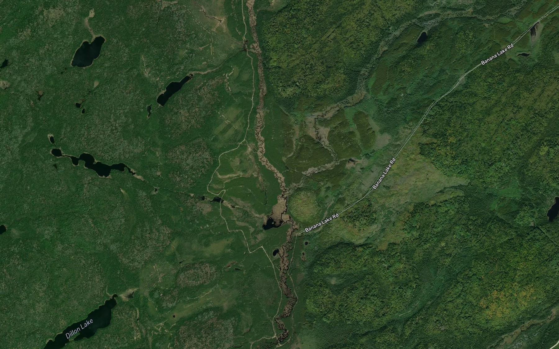 Satellite map of the Andrews Creek