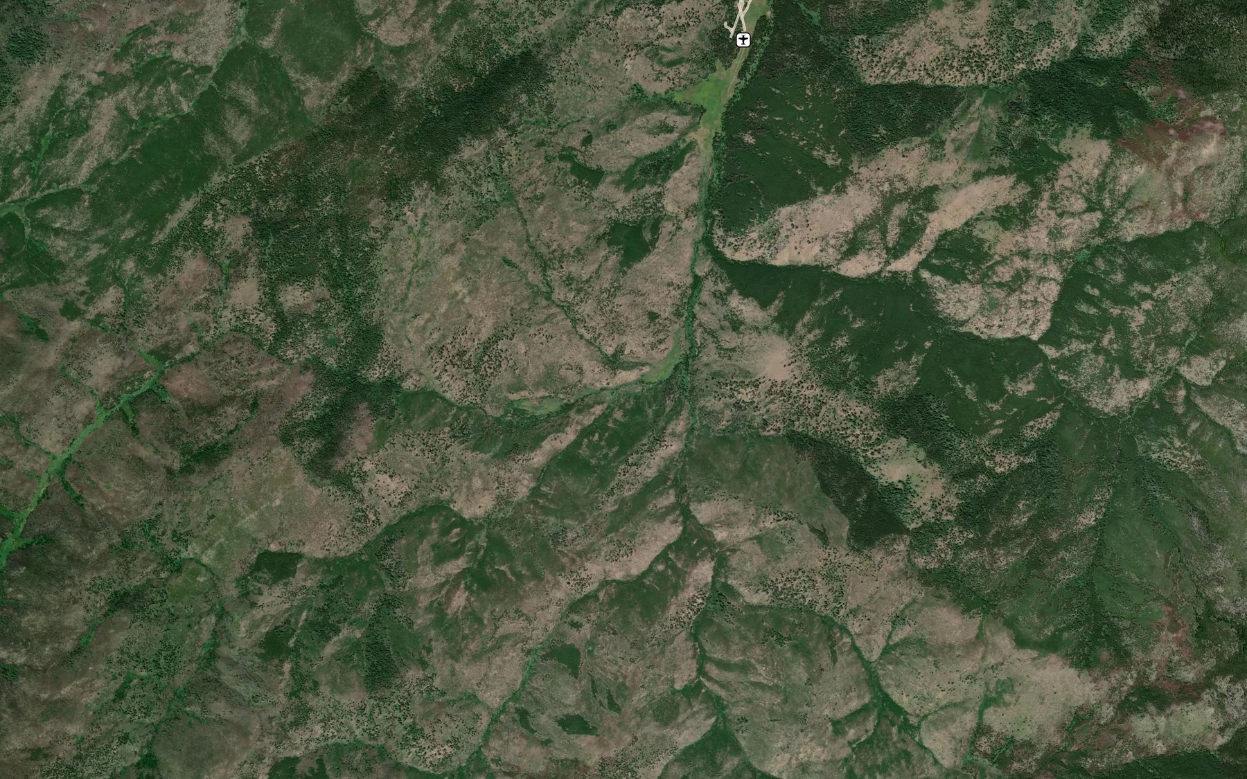 Satellite map of the Club Creek