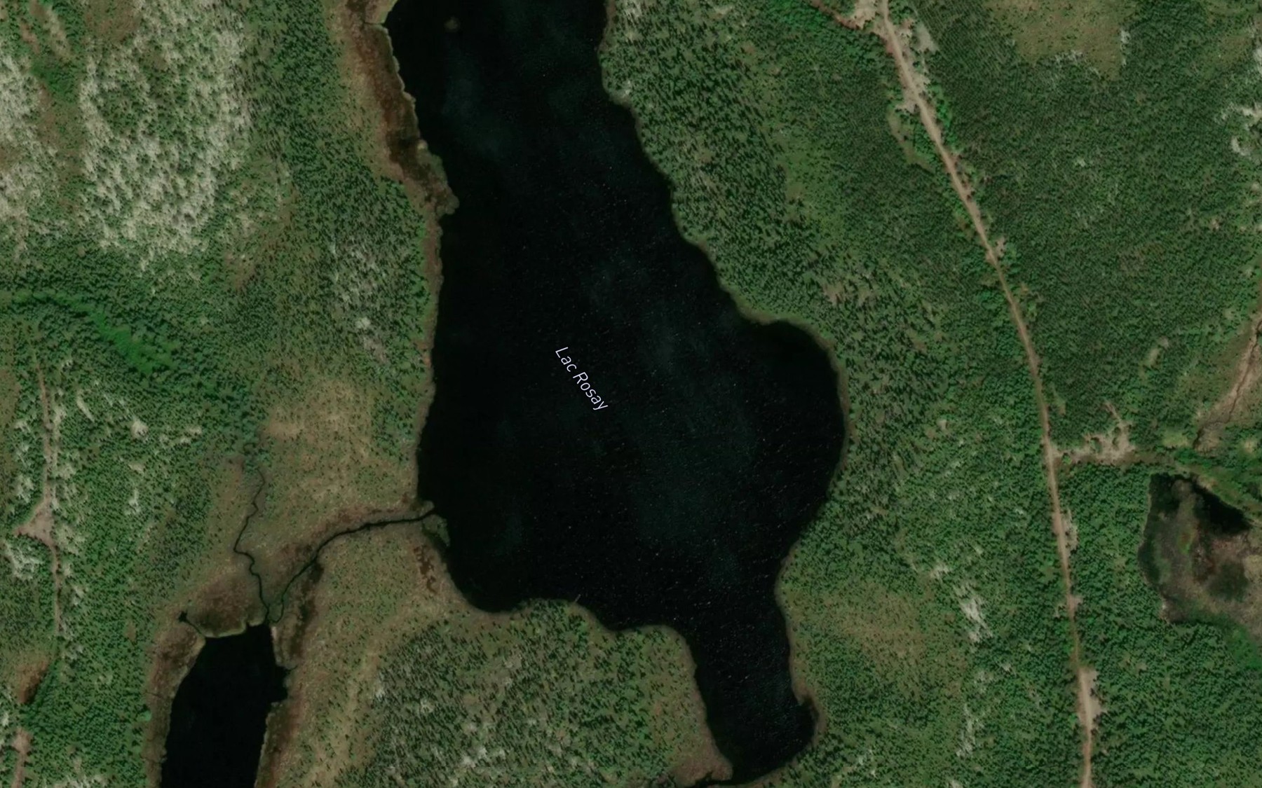 Satellite map of the Lac Rosay