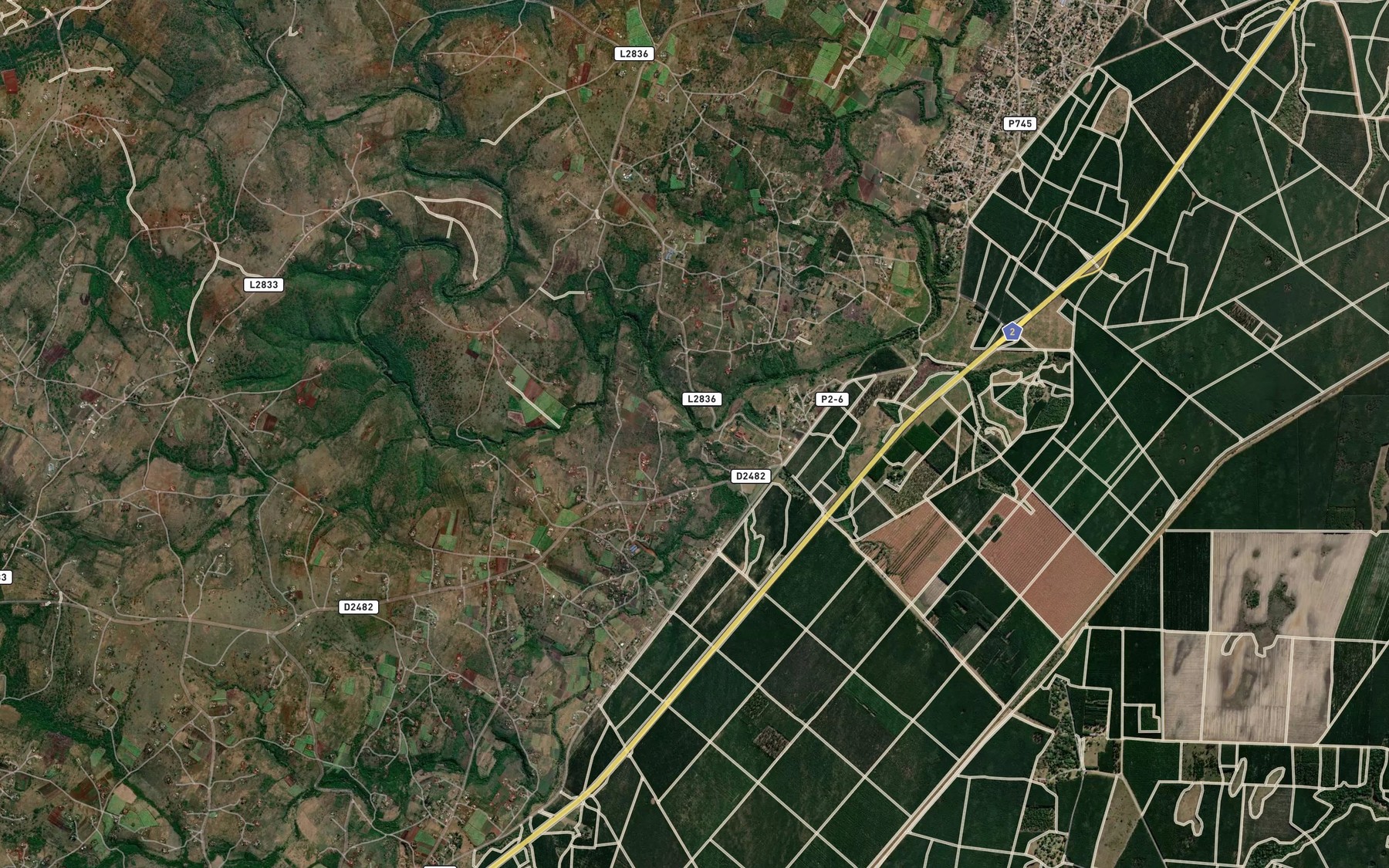 Satellite map of the Nsane