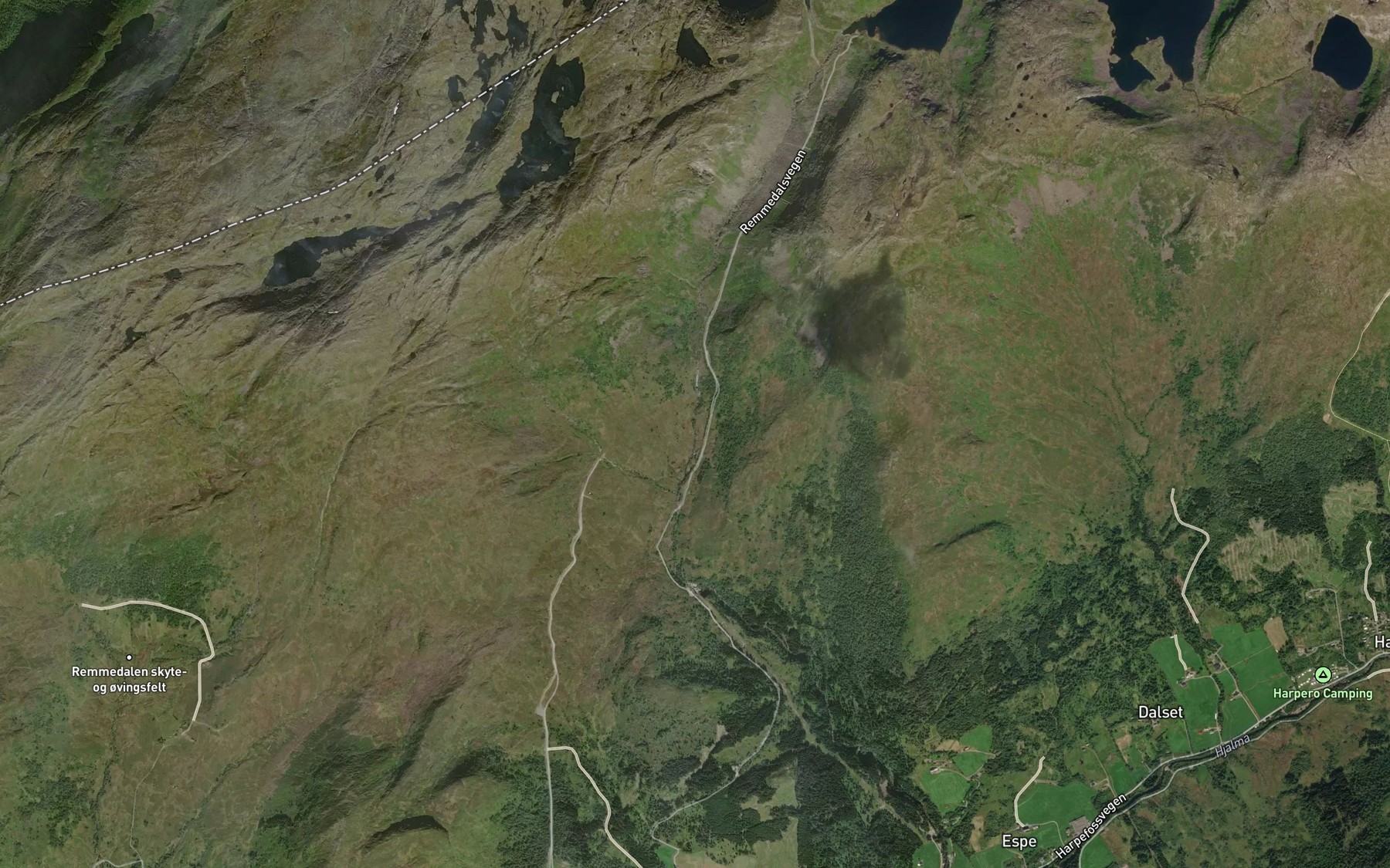 Satellite map of the Nesbakkelva